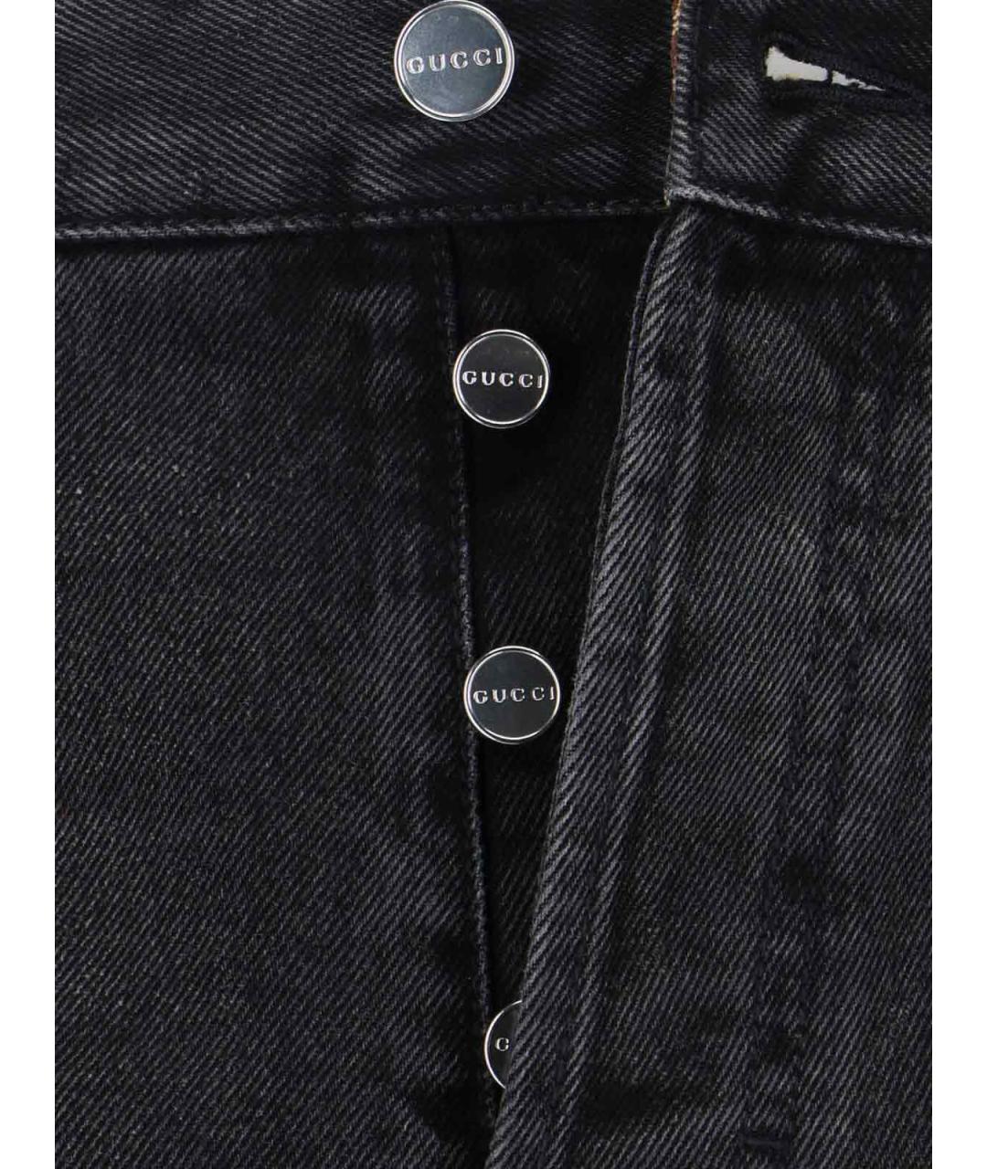 GUCCI Черные хлопковые прямые джинсы, фото 5