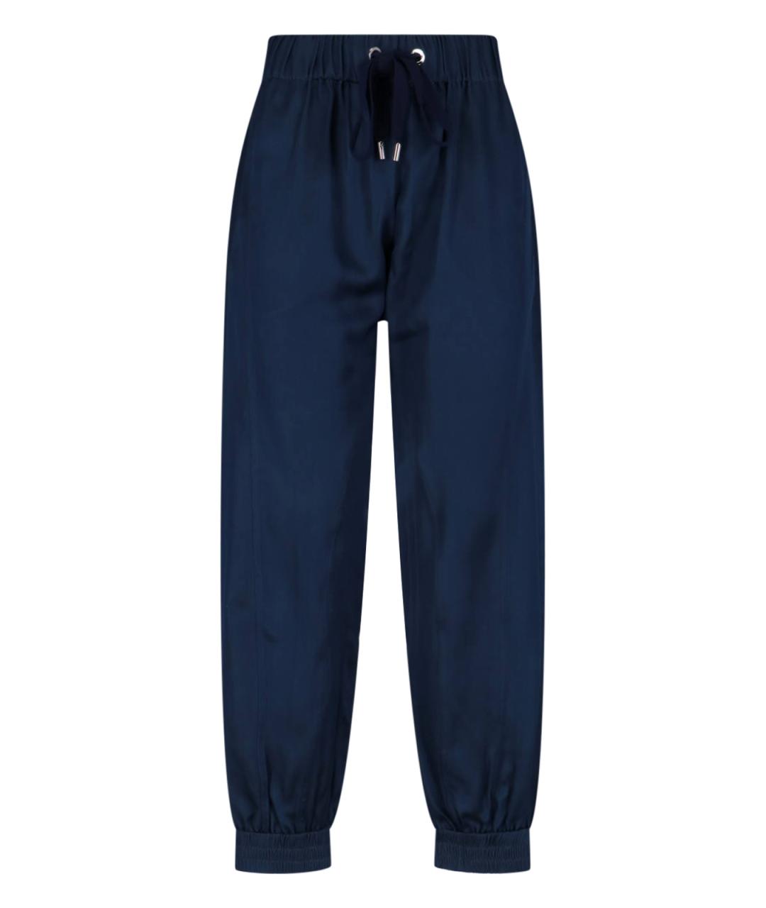 Sa Su Phi Синие шелковые прямые брюки, фото 1