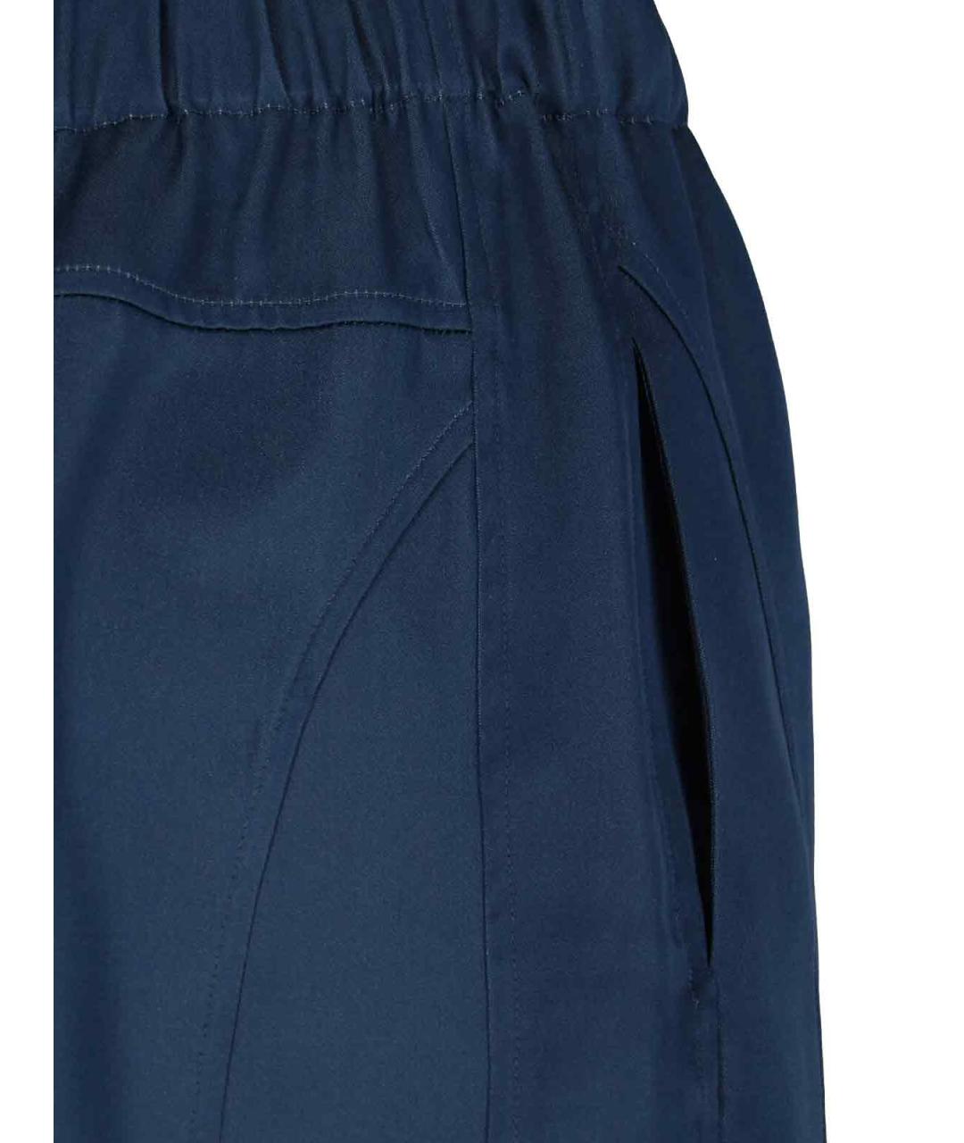 Sa Su Phi Синие шелковые прямые брюки, фото 5