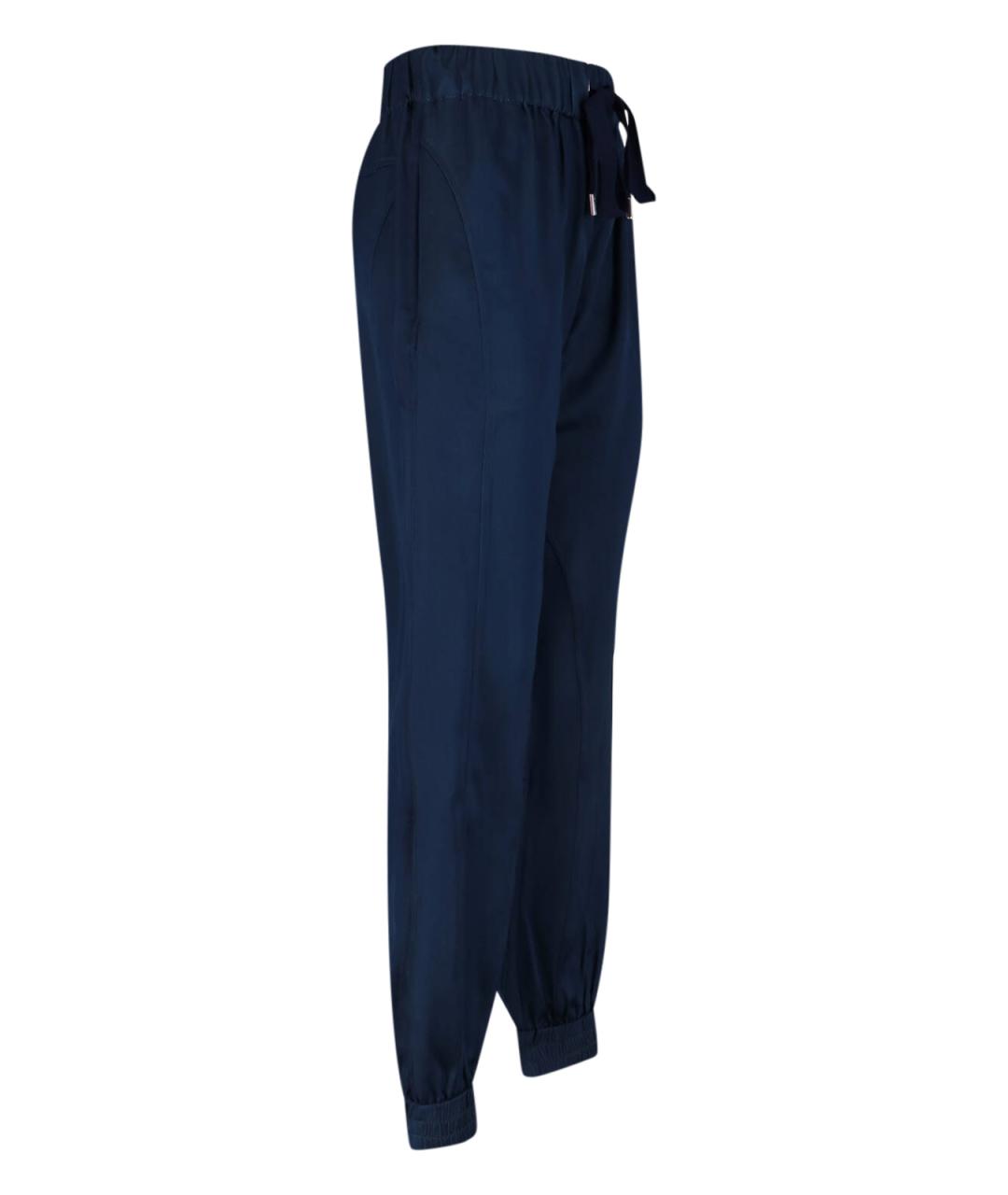 Sa Su Phi Синие шелковые прямые брюки, фото 3