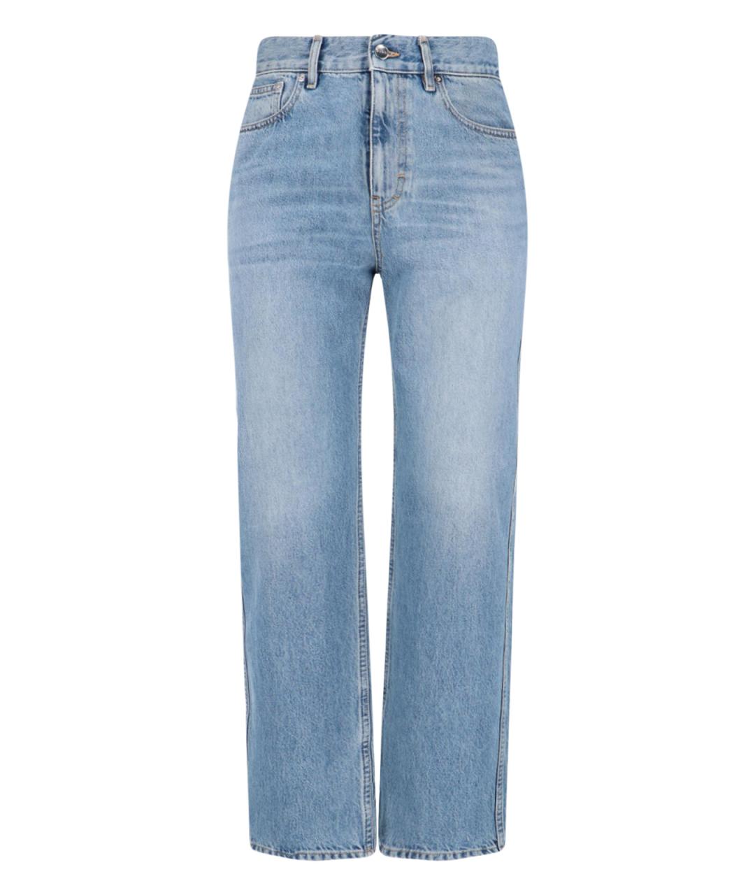 GUCCI Синие хлопковые прямые джинсы, фото 1