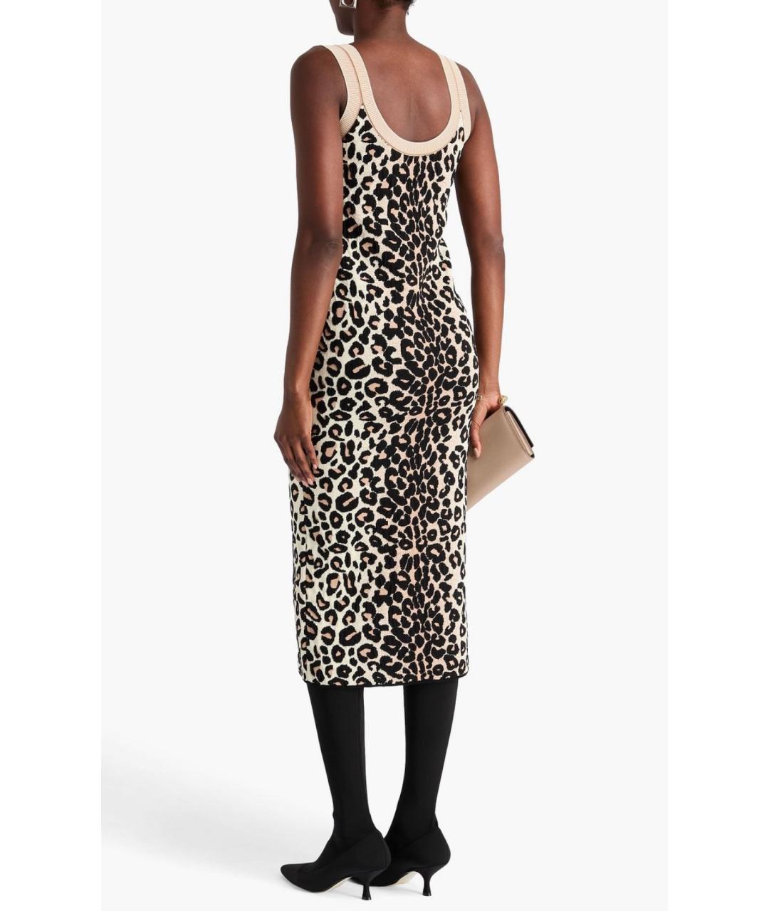 VALENTINO Бежевое шерстяное коктейльное платье, фото 3