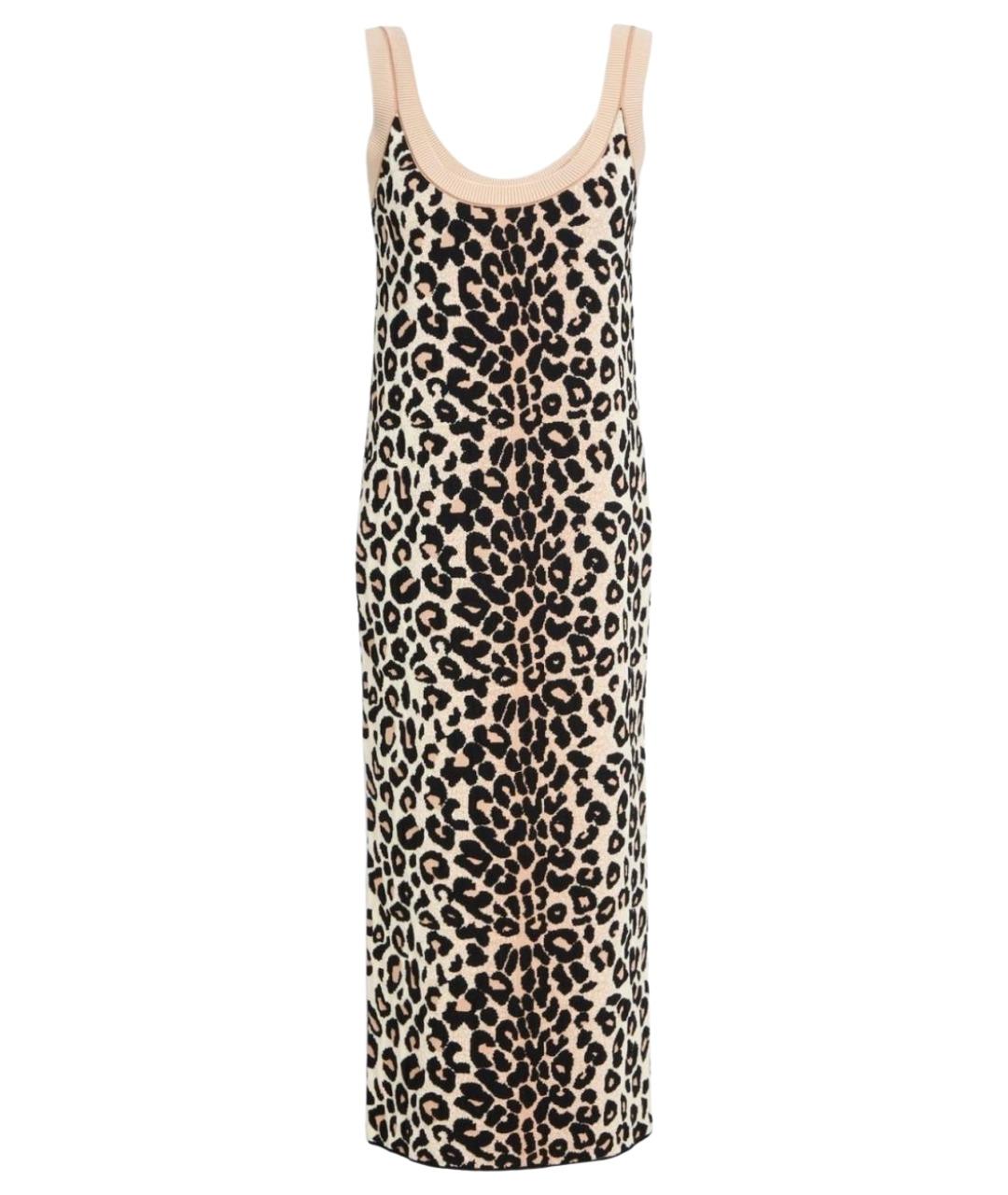 VALENTINO Бежевое шерстяное коктейльное платье, фото 1