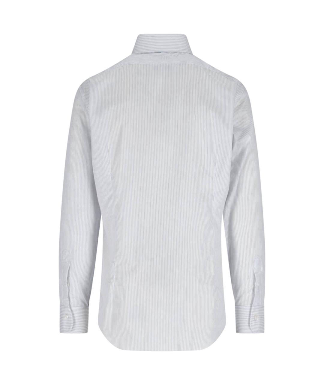 BARBA Белая хлопковая кэжуал рубашка, фото 2