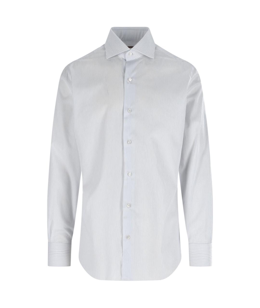 BARBA Белая хлопковая кэжуал рубашка, фото 1