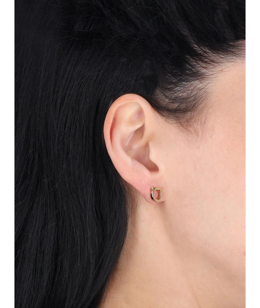 FERRAGAMO Золотые металлические серьги, фото 2