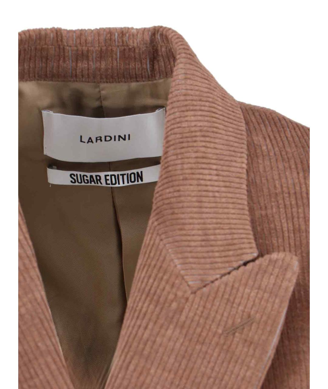 LARDINI Коричневый хлопковый жакет/пиджак, фото 5