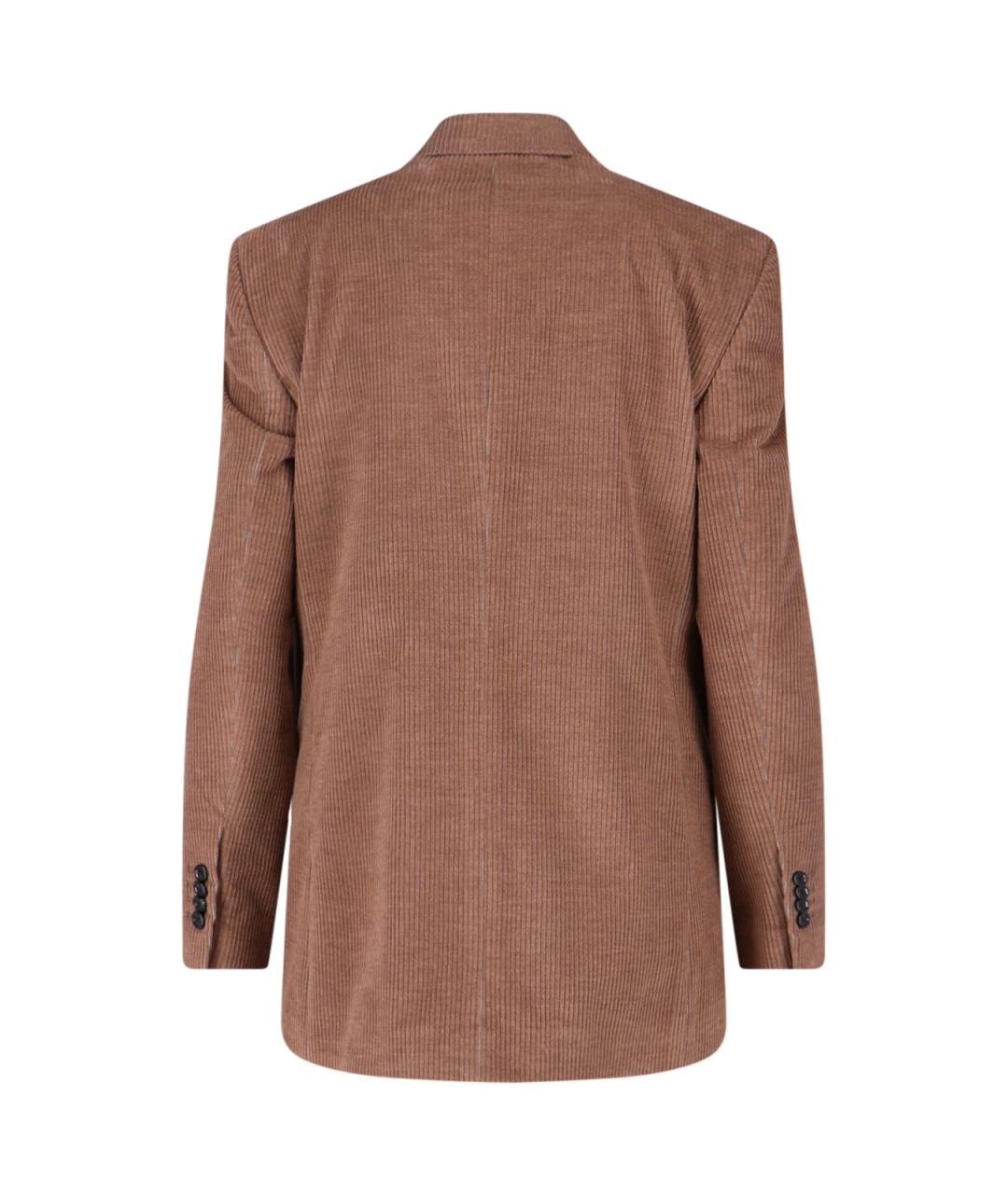 LARDINI Коричневый хлопковый жакет/пиджак, фото 2