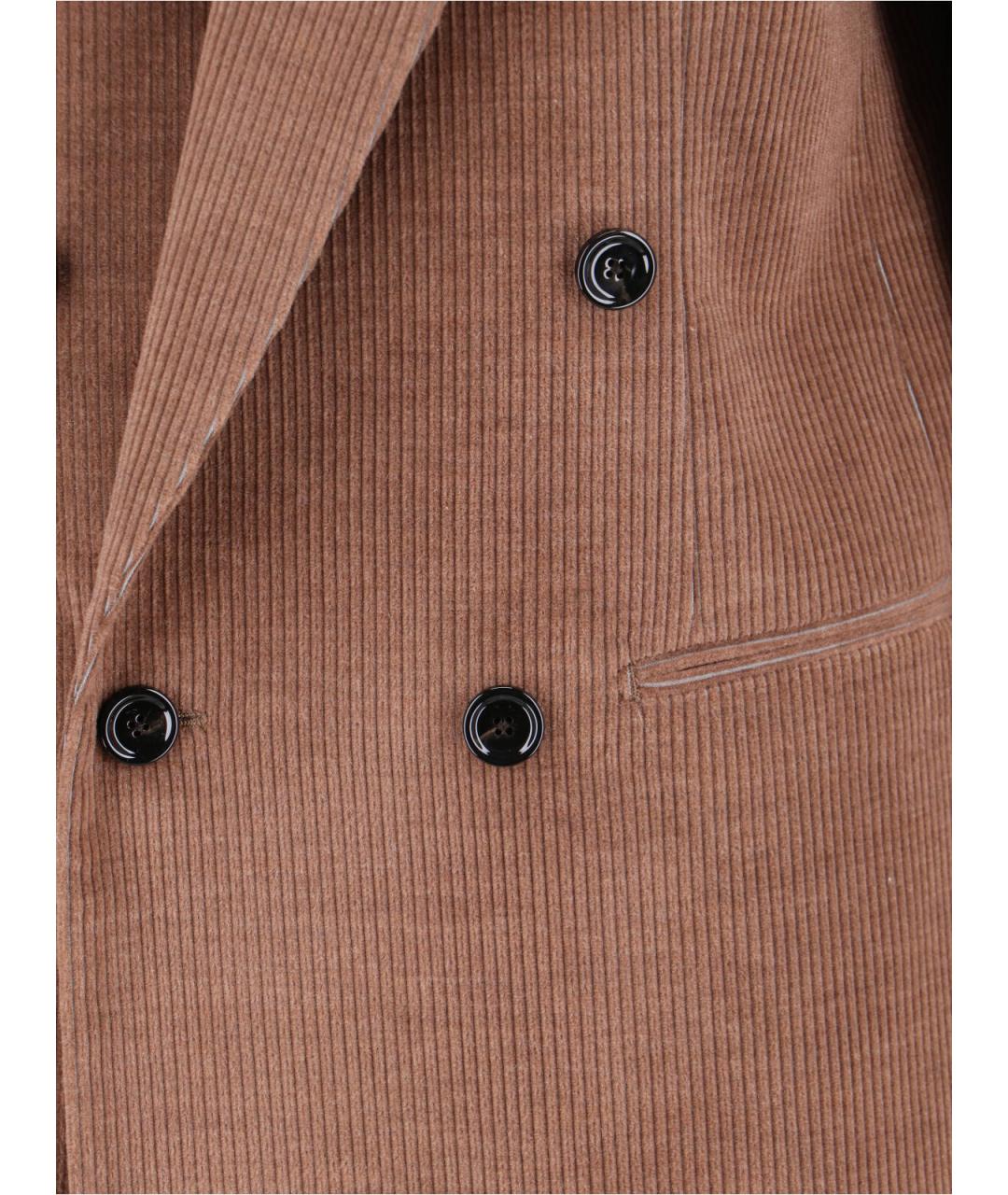 LARDINI Коричневый хлопковый жакет/пиджак, фото 4