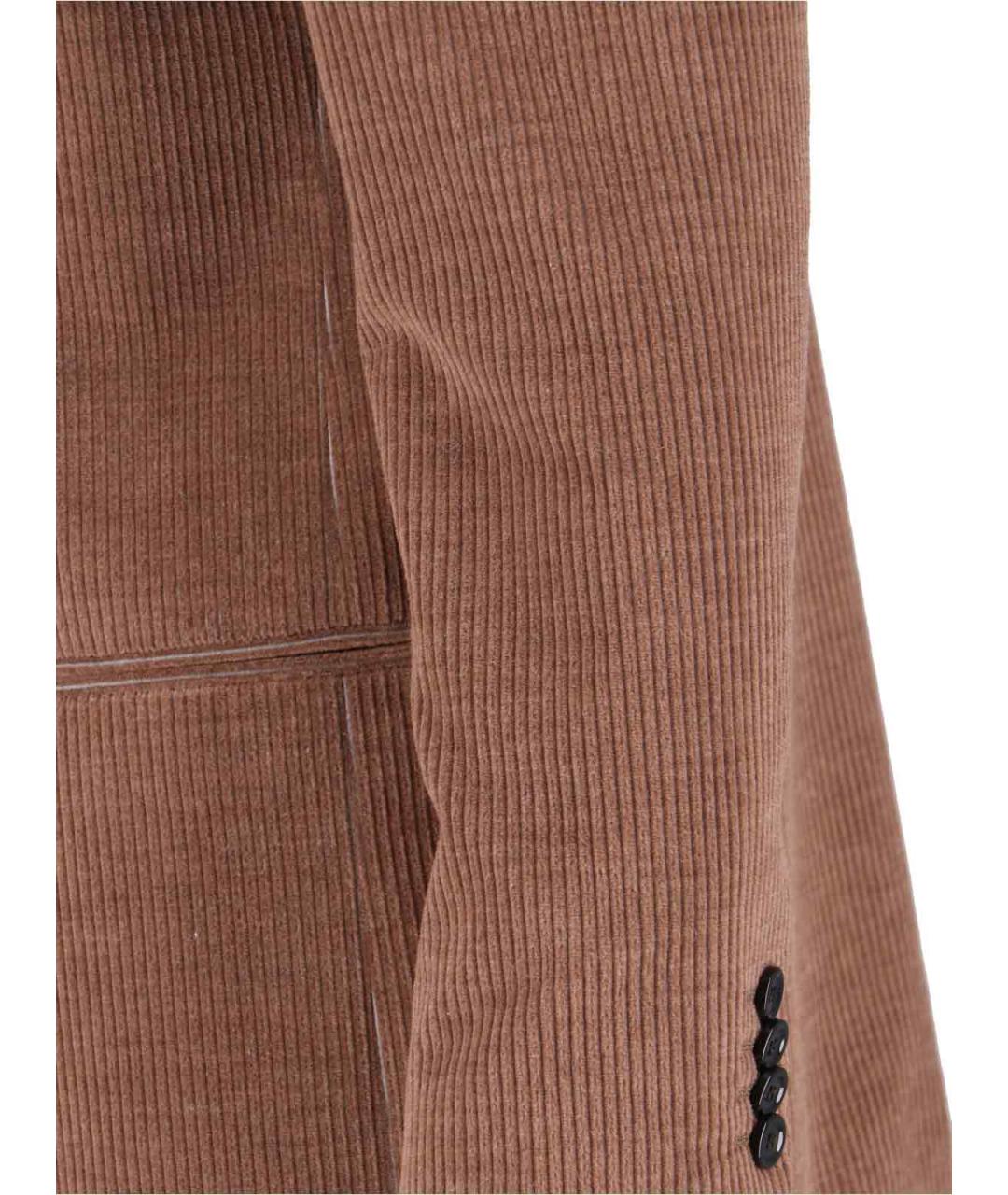 LARDINI Коричневый хлопковый жакет/пиджак, фото 3