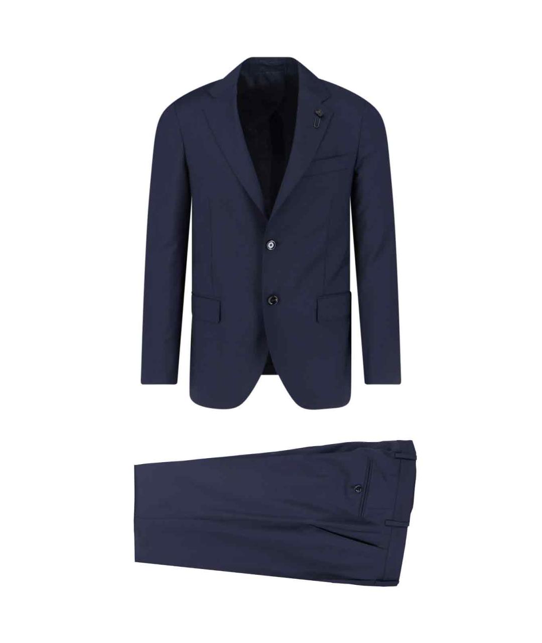 LARDINI Синий классический костюм, фото 1