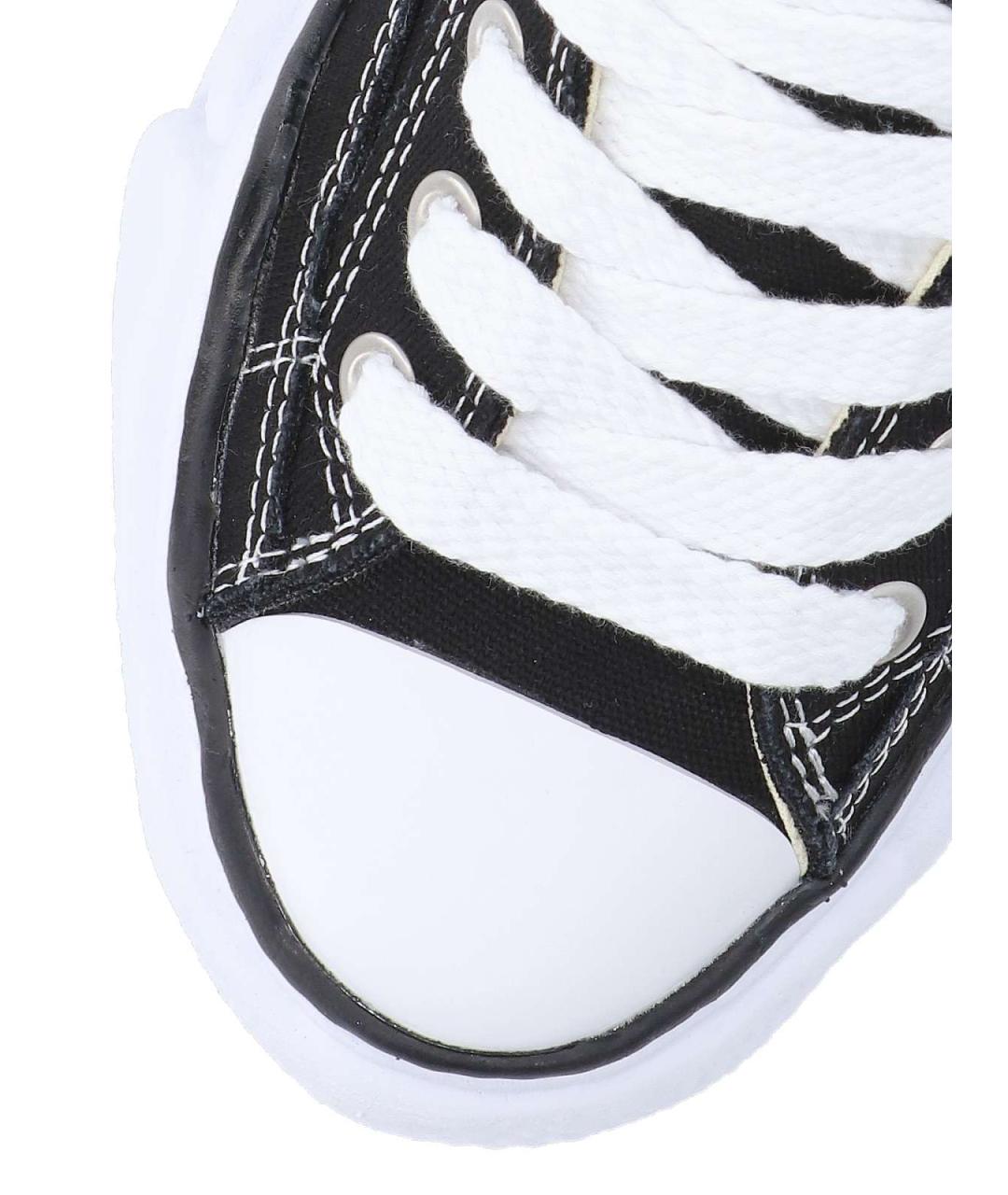 MAISON MIHARA YASUHIRO Черные текстильные кеды, фото 5