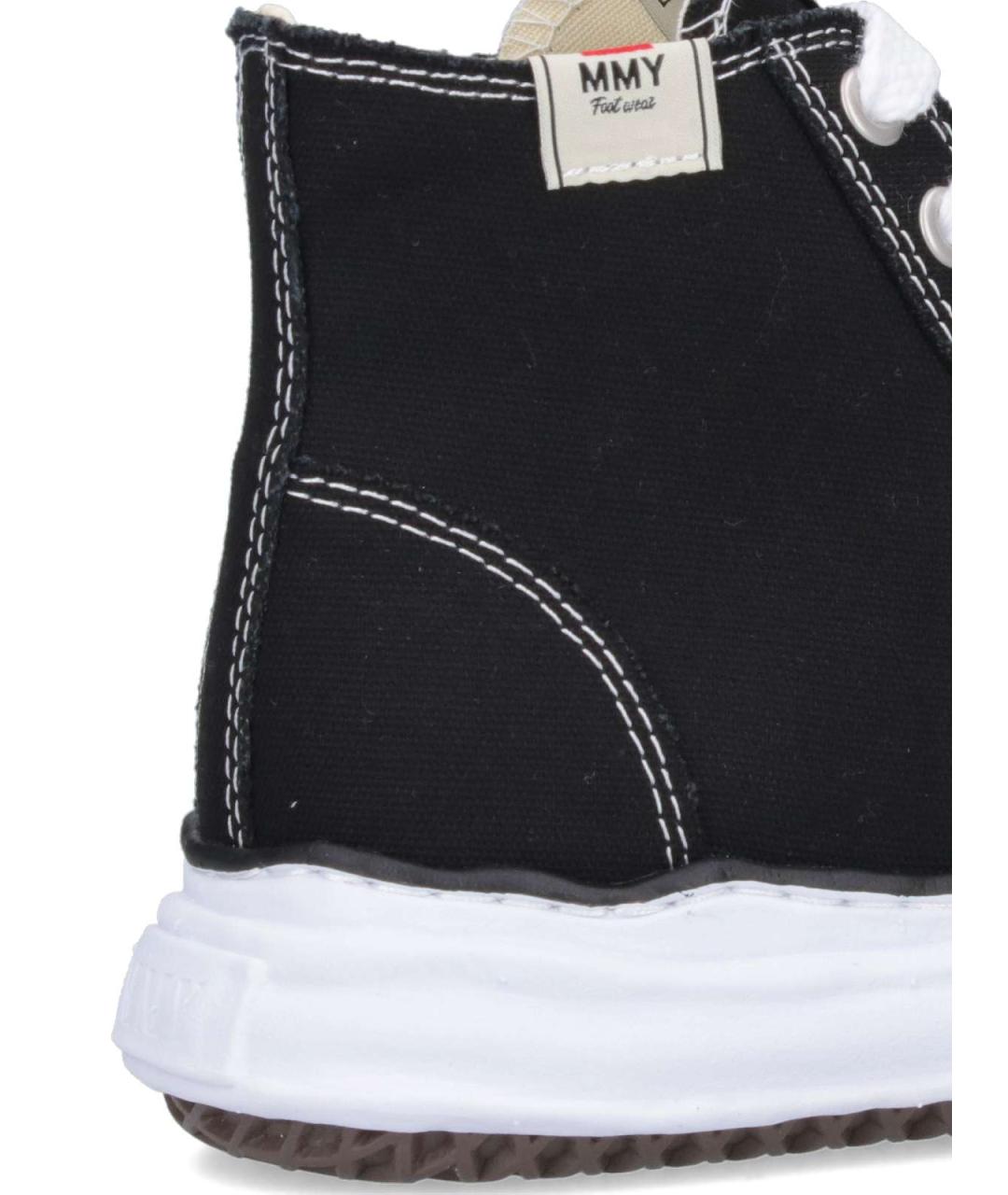 MAISON MIHARA YASUHIRO Черные текстильные кеды, фото 4