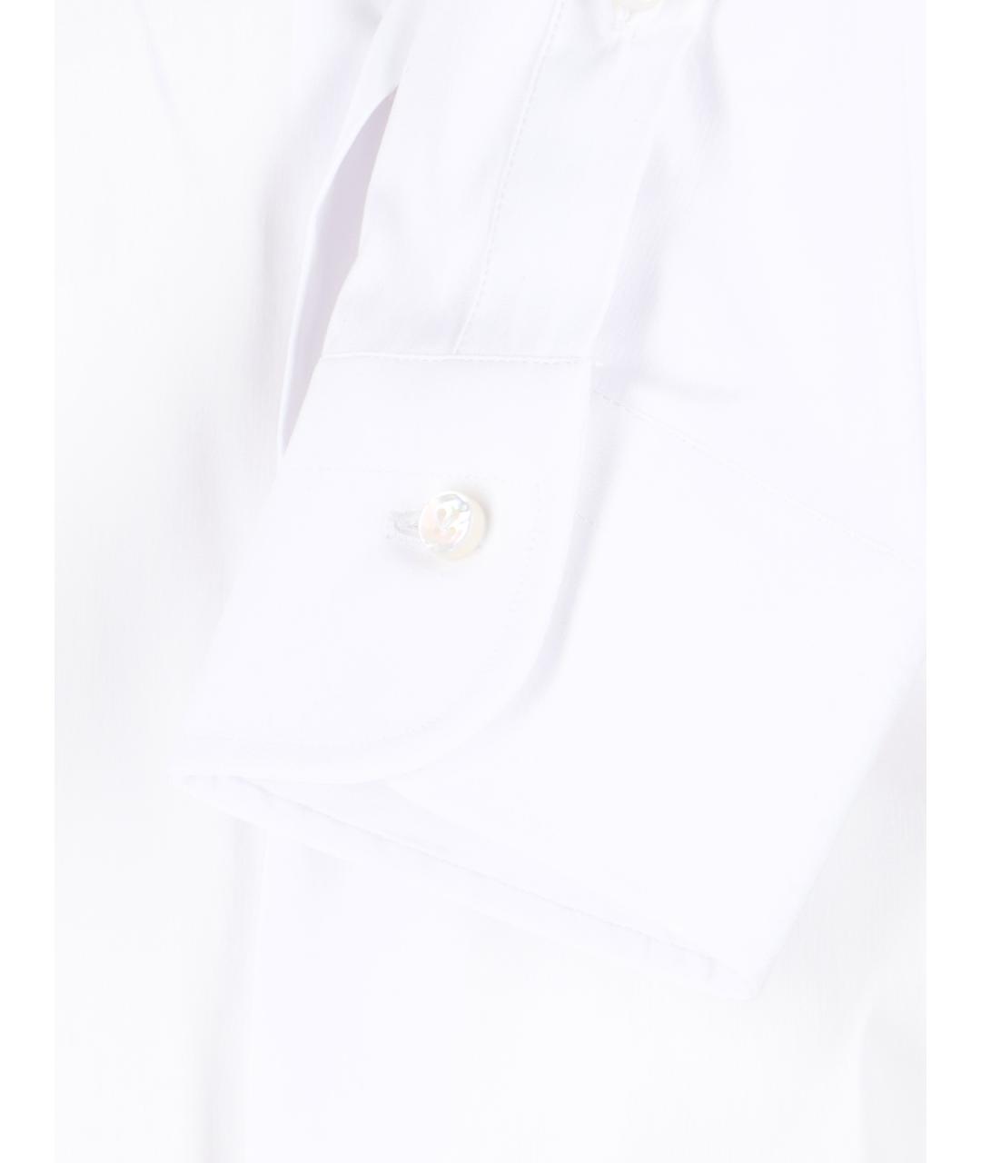 BARBA Белая хлопковая классическая рубашка, фото 4