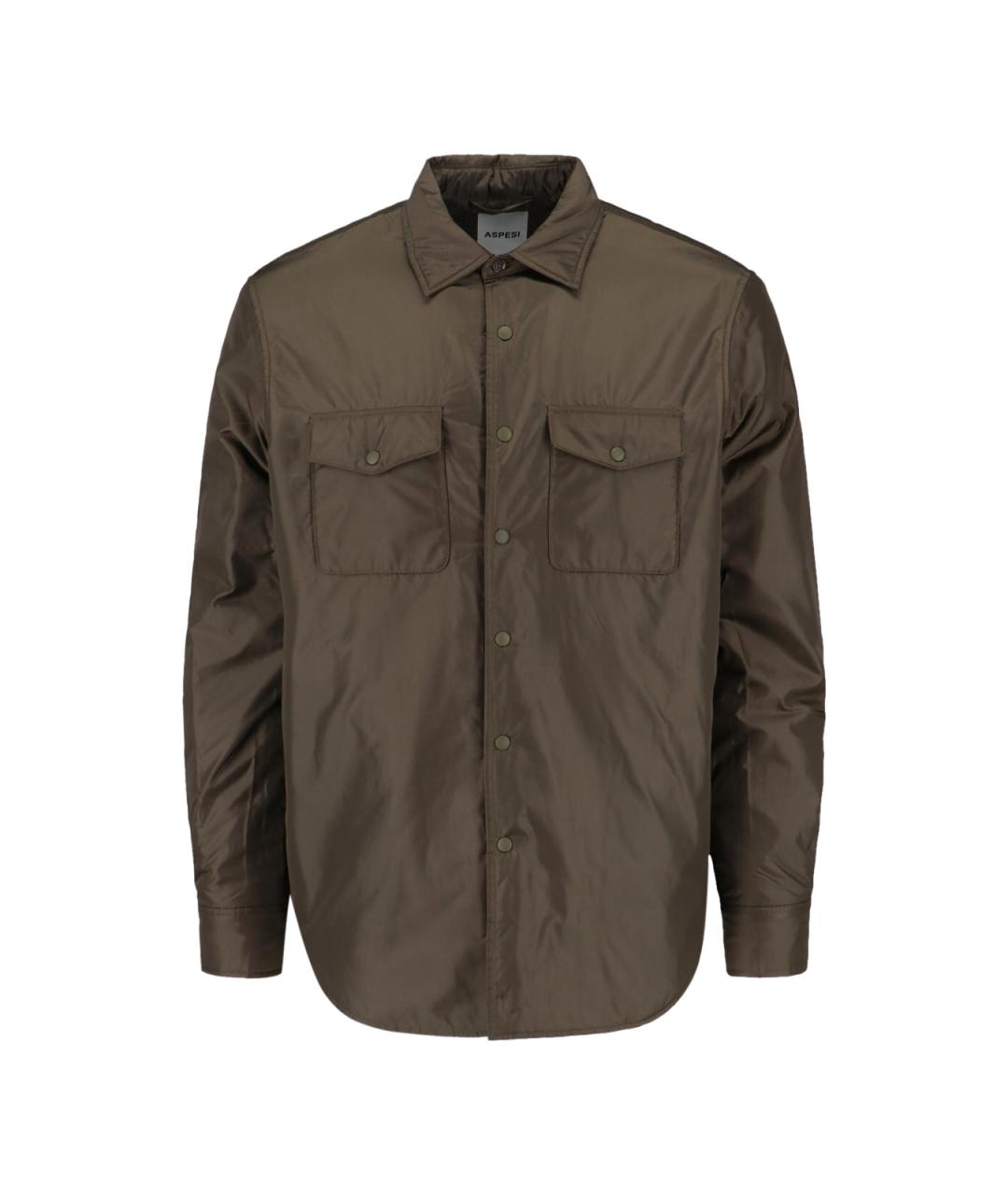 ASPESI Зеленая кэжуал рубашка, фото 1