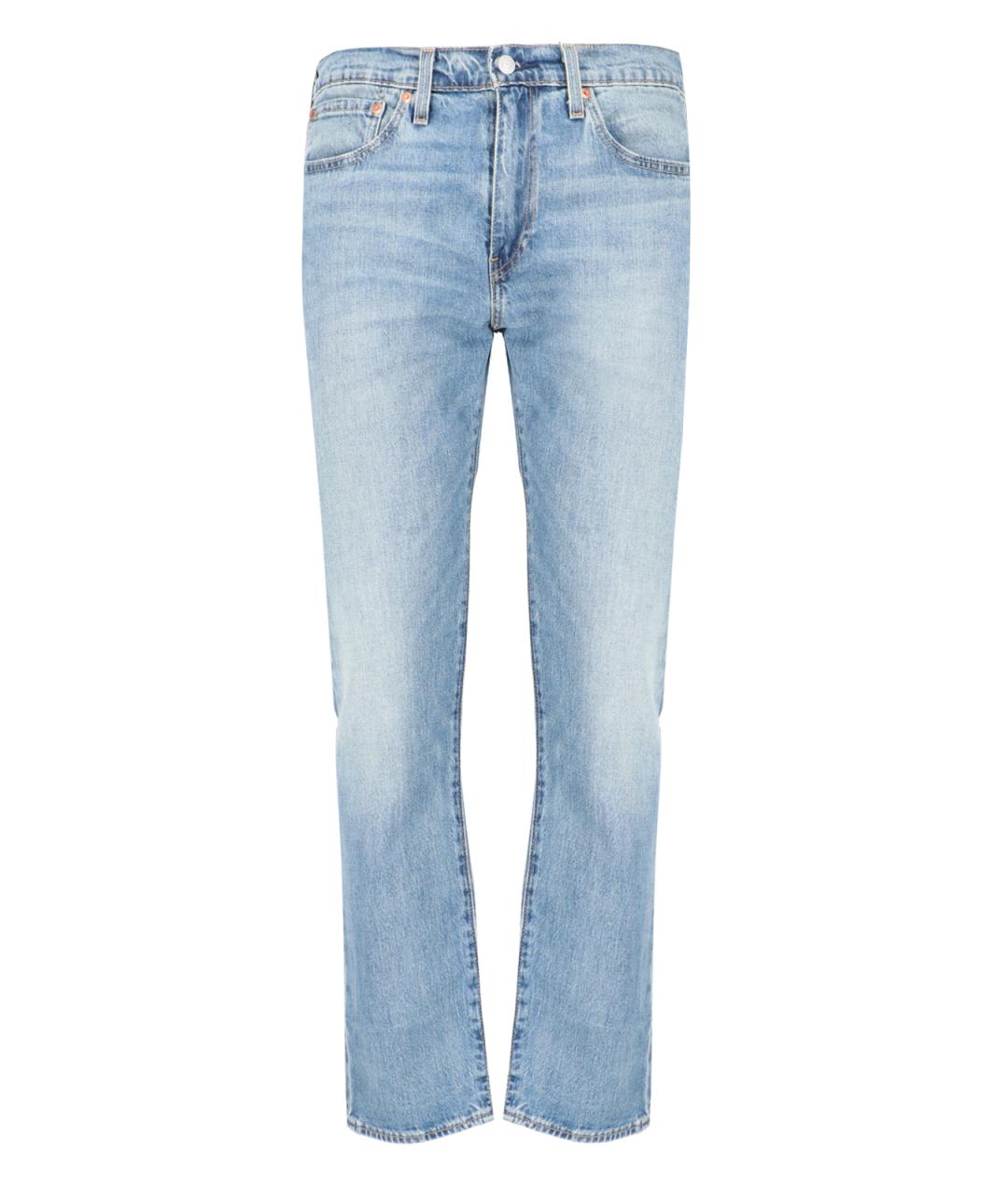 LEVI'S Голубые хлопко-эластановые прямые джинсы, фото 1