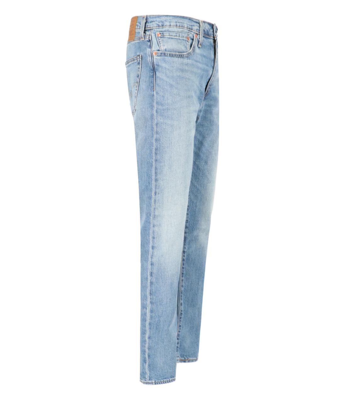 LEVI'S Голубые хлопко-эластановые прямые джинсы, фото 3