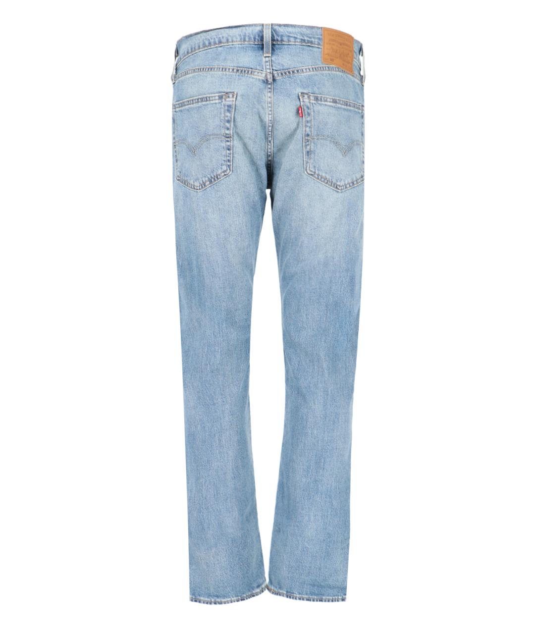 LEVI'S Голубые хлопко-эластановые прямые джинсы, фото 2