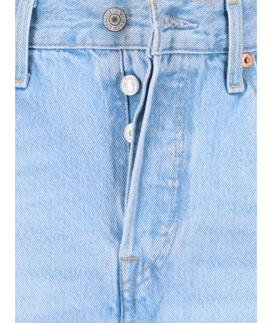 LEVI'S Синие хлопковые прямые джинсы, фото 3