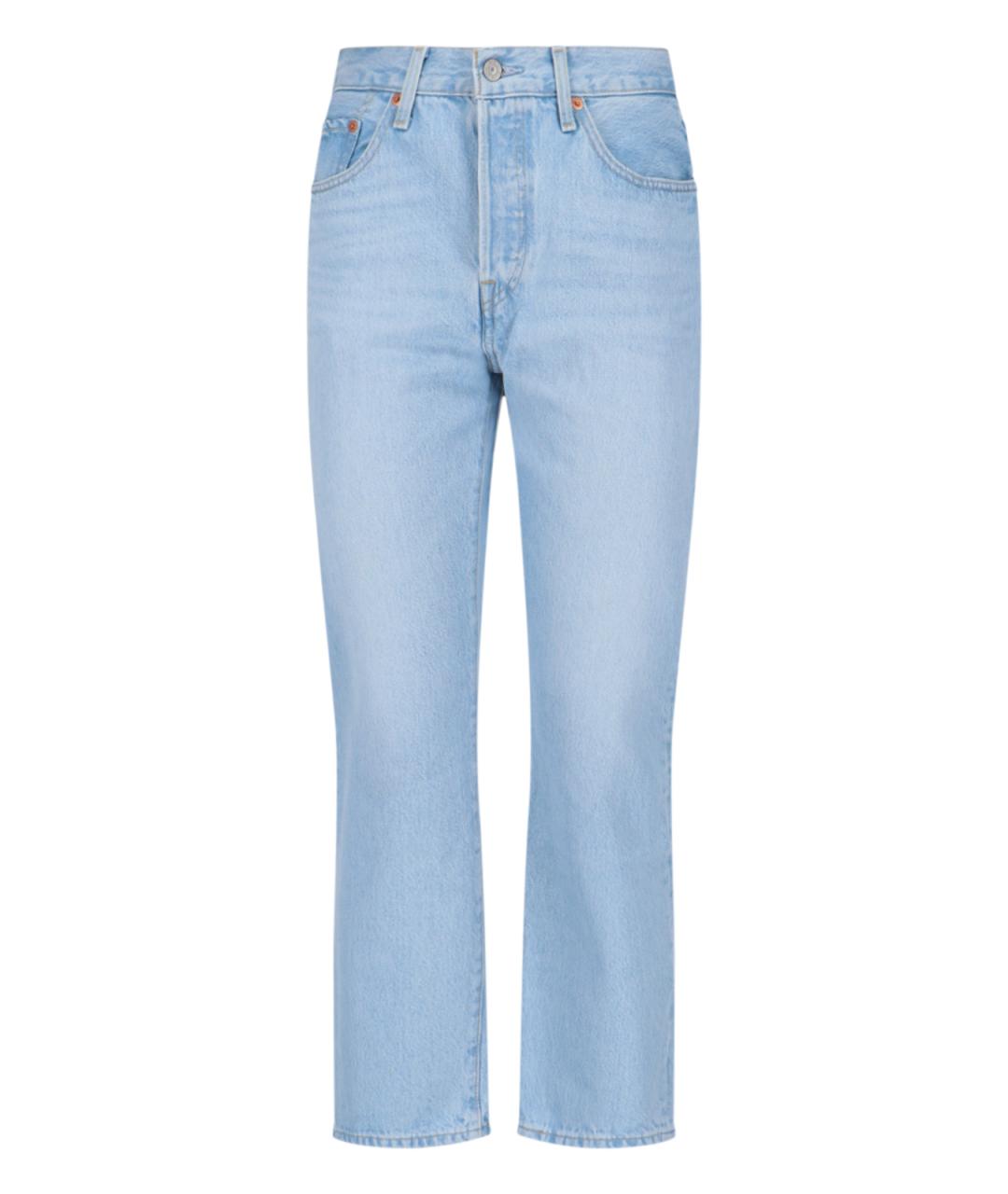 LEVI'S Синие хлопковые прямые джинсы, фото 1