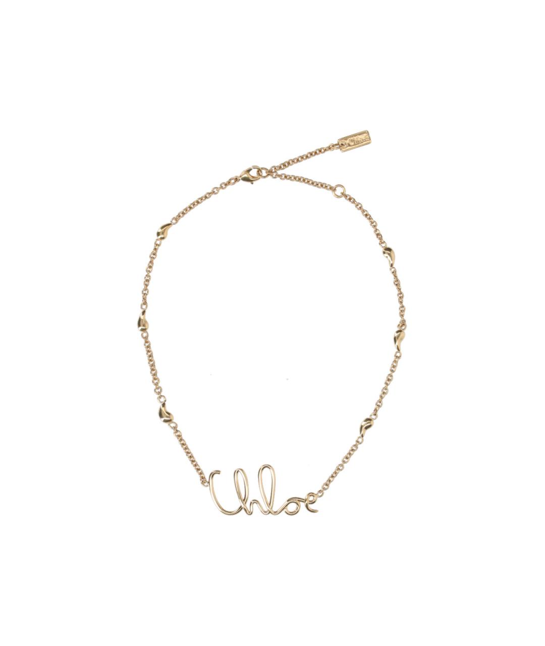 CHLOE Золотое металлическое колье, фото 1