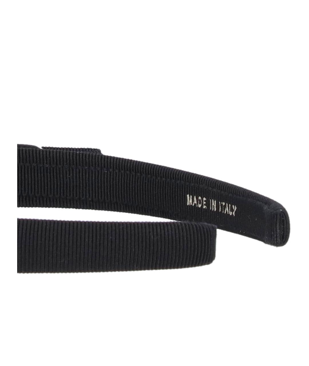 FERRAGAMO Черная хлопковая повязка на голову, фото 3