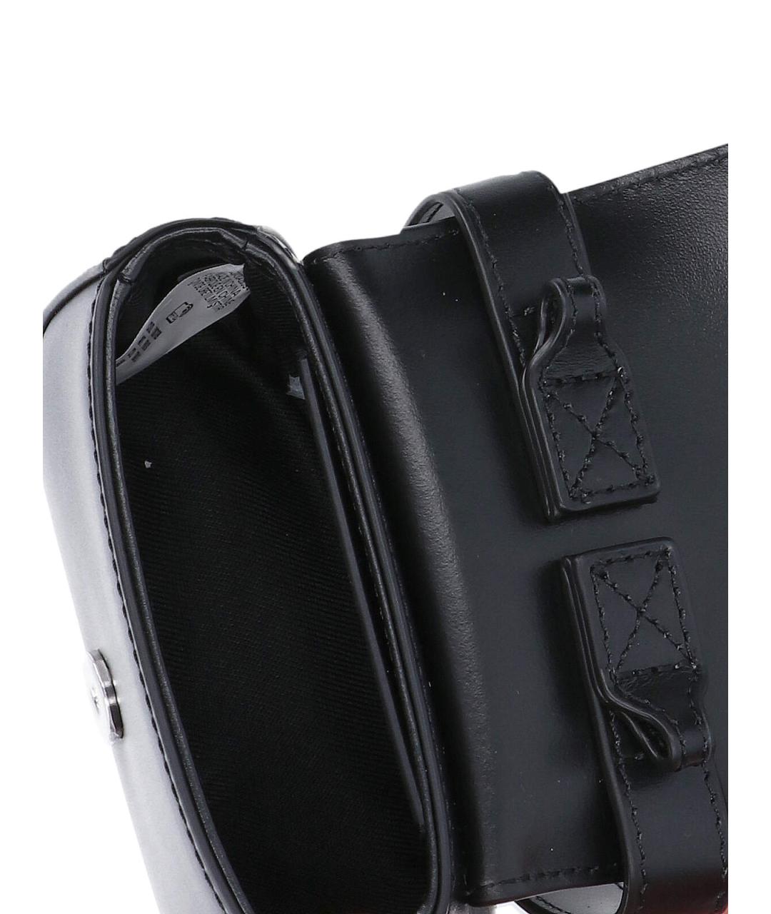 DIESEL Черная кожаная сумка с короткими ручками, фото 4