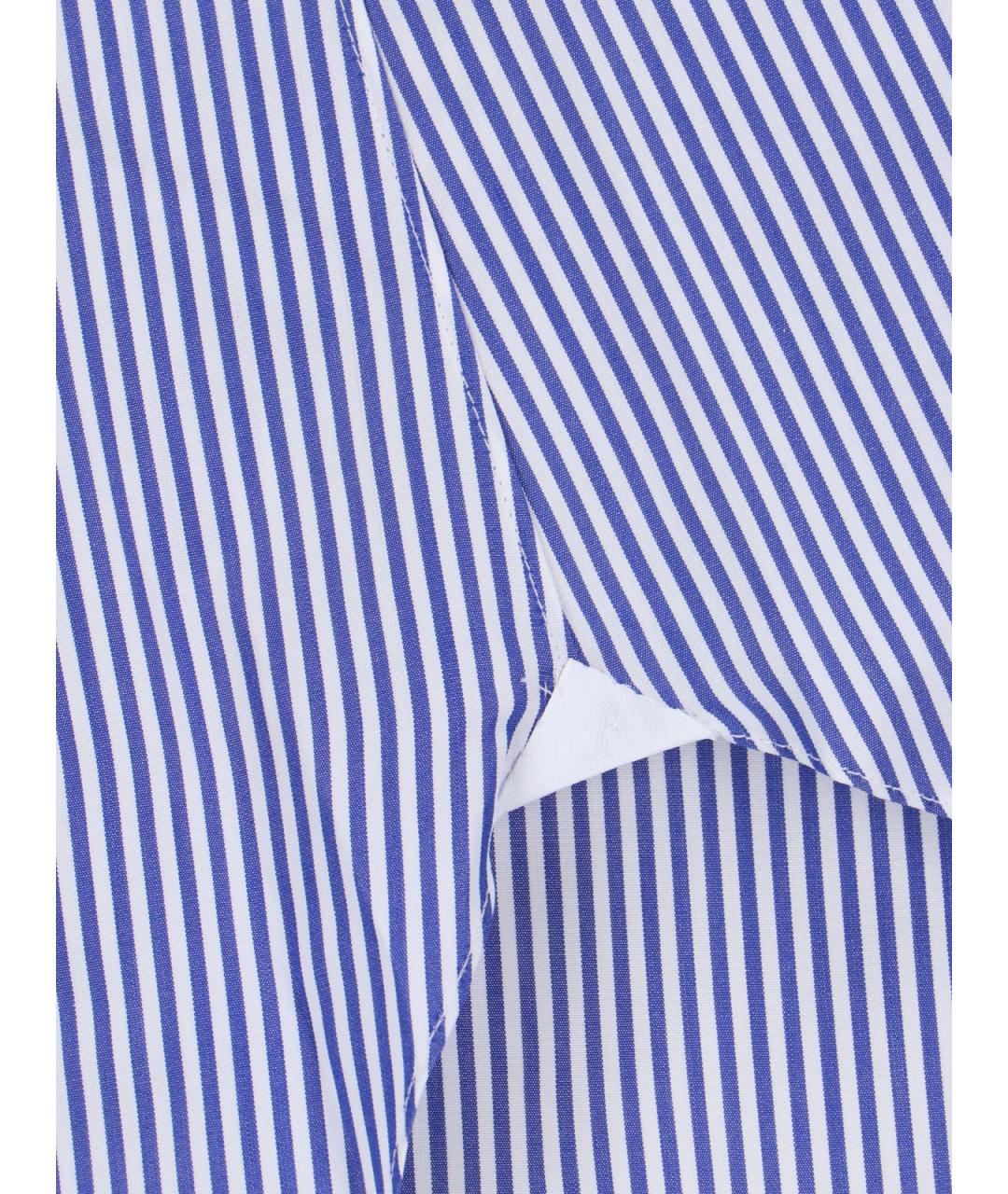 BARBA Синяя хлопковая кэжуал рубашка, фото 3