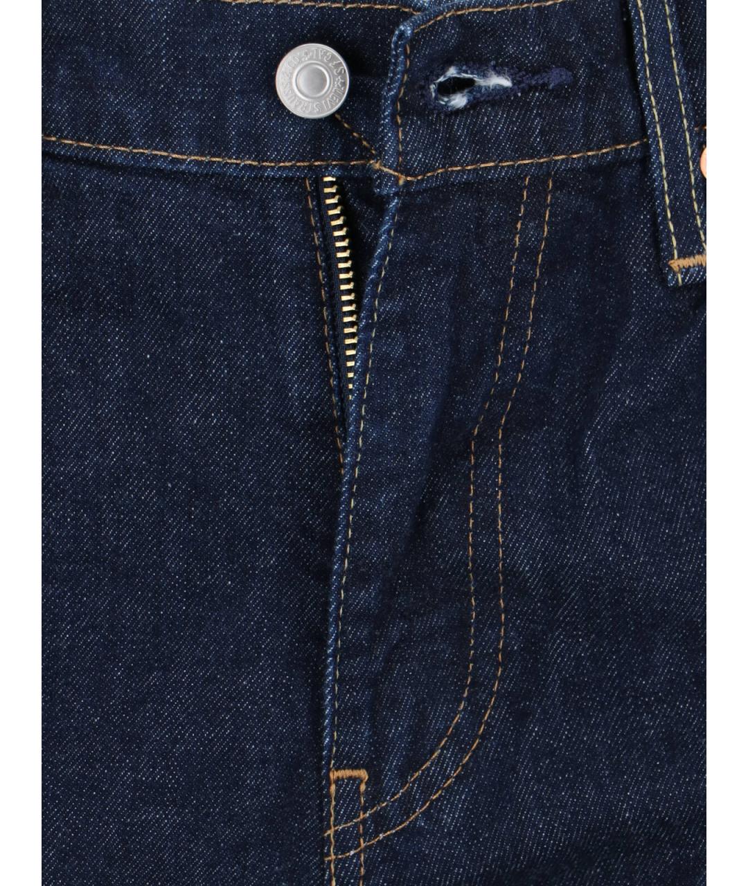 LEVI'S Синие хлопковые прямые джинсы, фото 5