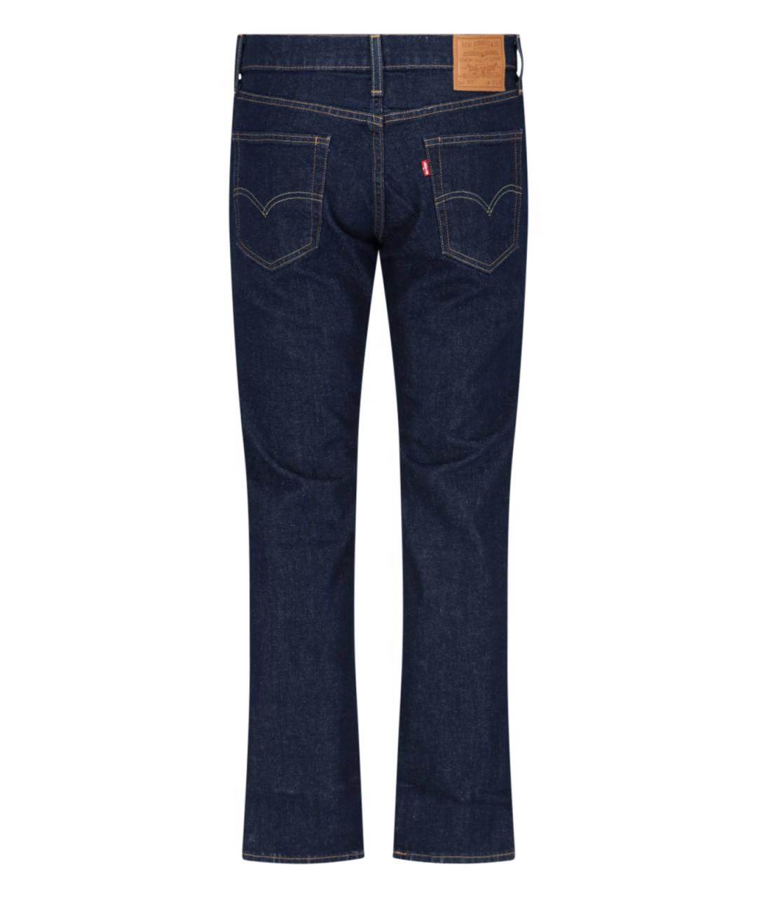 LEVI'S Синие хлопковые прямые джинсы, фото 2