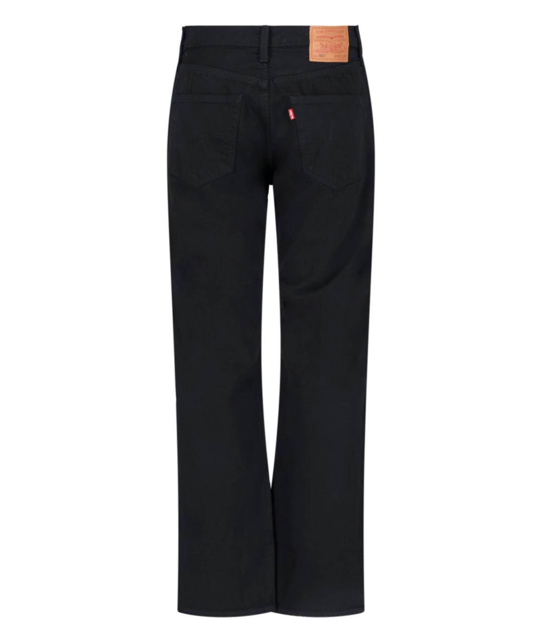 LEVI'S Черные хлопковые прямые джинсы, фото 3