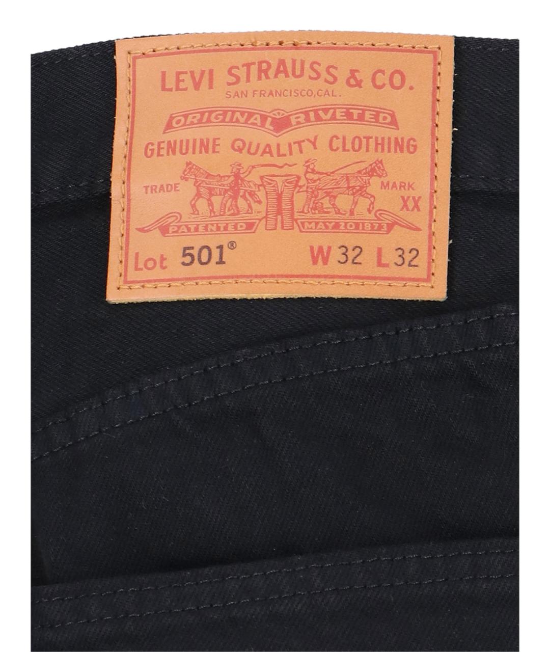 LEVI'S Черные хлопковые прямые джинсы, фото 5