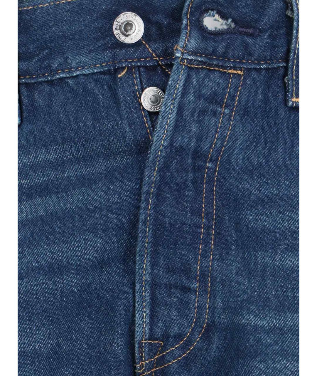 LEVI'S Синие хлопковые прямые джинсы, фото 4
