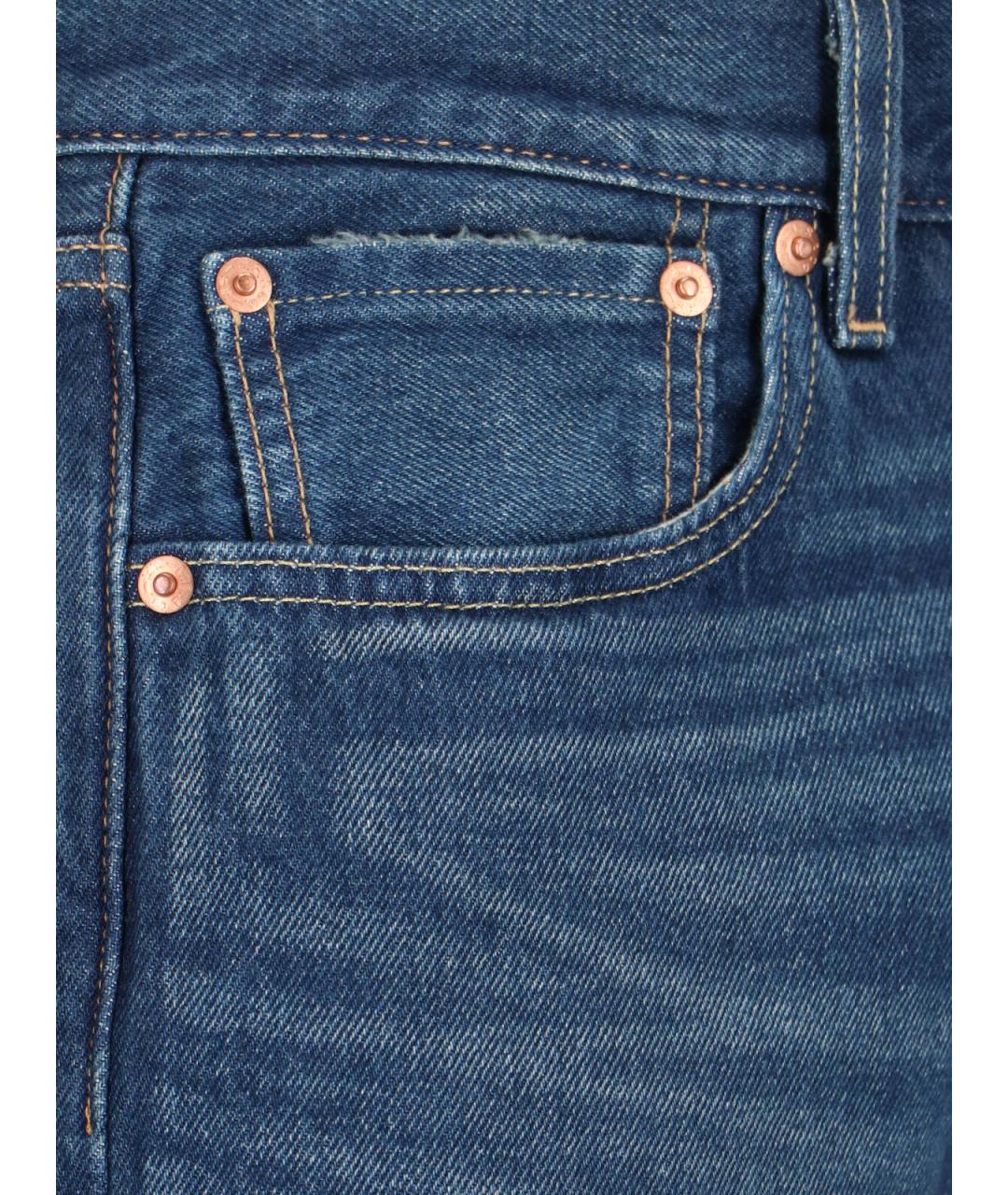 LEVI'S Синие хлопковые прямые джинсы, фото 5