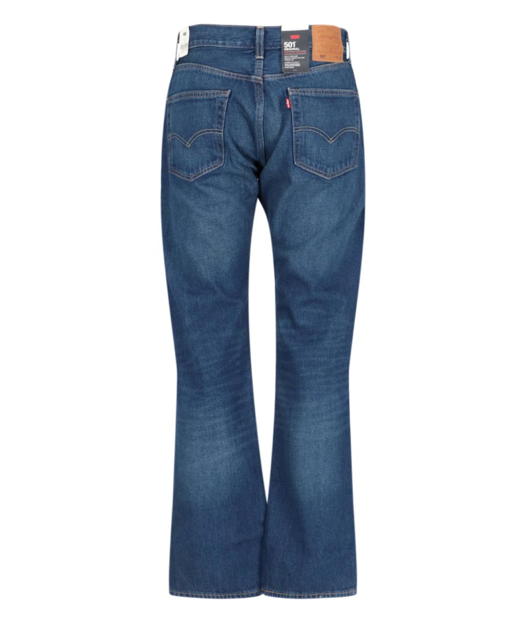 LEVI'S Синие хлопковые прямые джинсы, фото 2