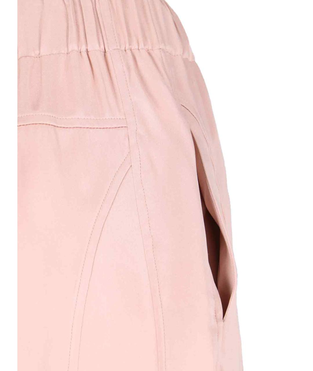 Sa Su Phi Розовые шелковые прямые брюки, фото 4