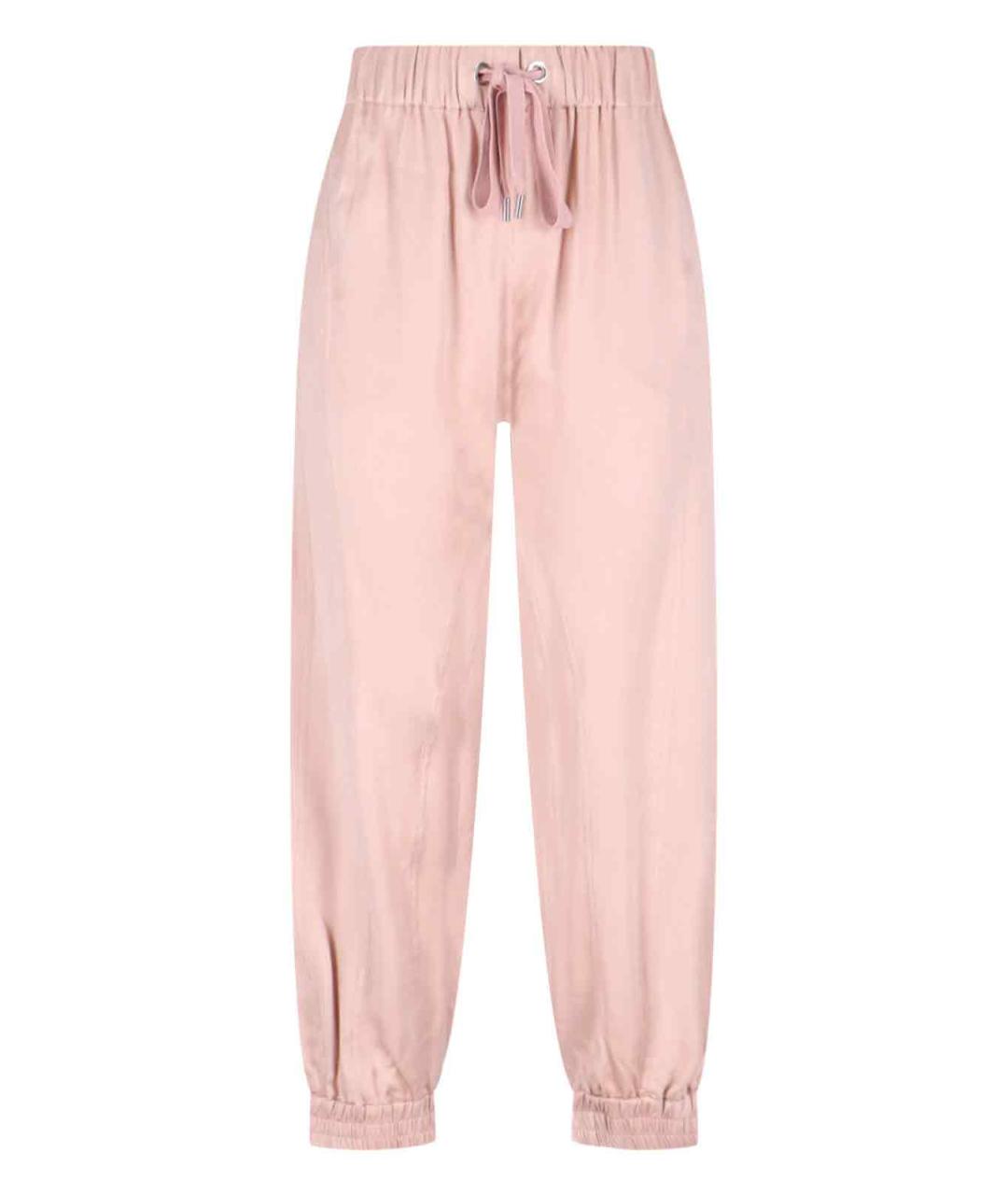 Sa Su Phi Розовые шелковые прямые брюки, фото 1