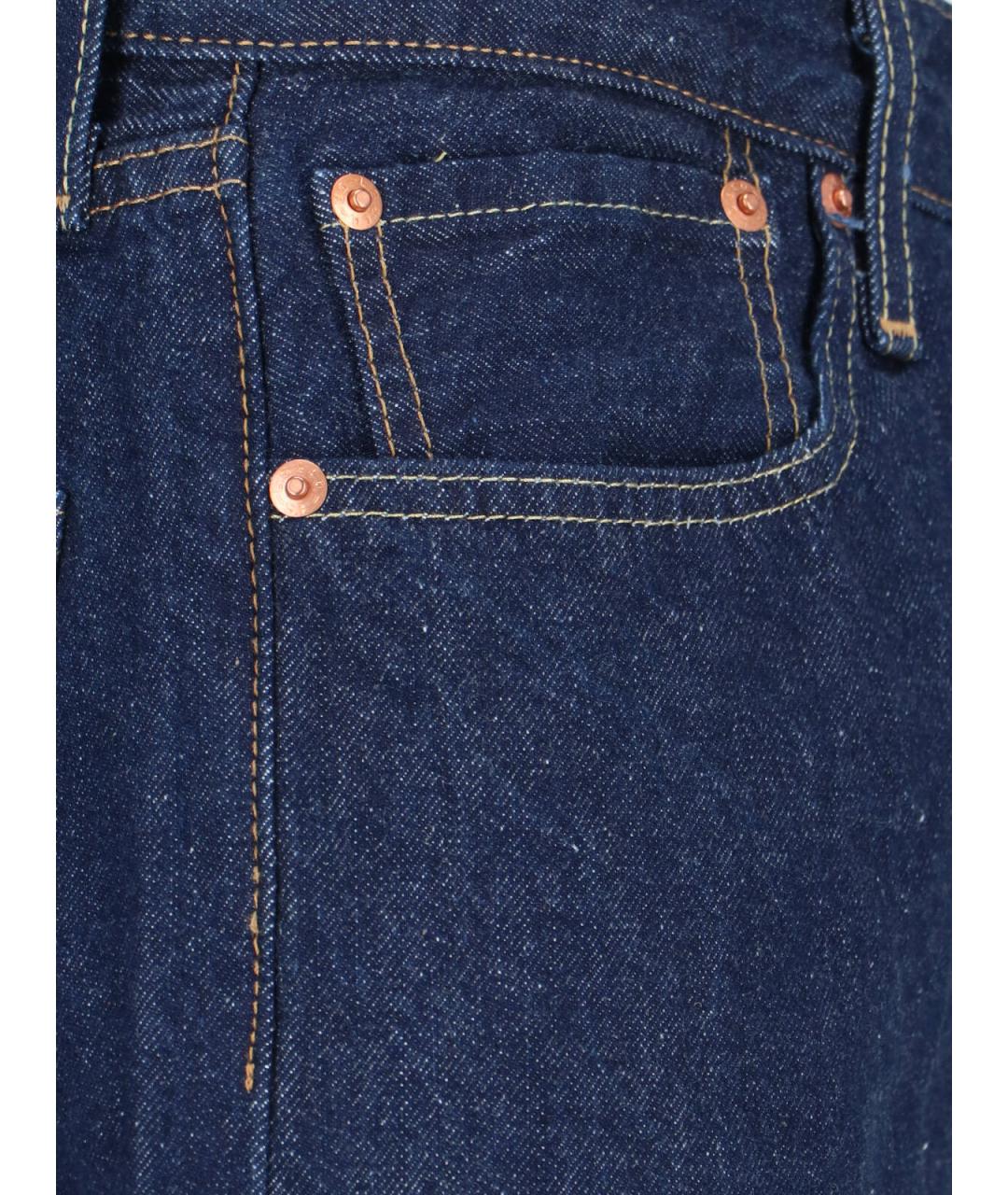 LEVI'S Синие хлопковые прямые джинсы, фото 4