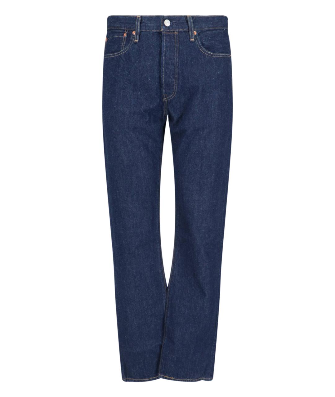 LEVI'S Синие хлопковые прямые джинсы, фото 1