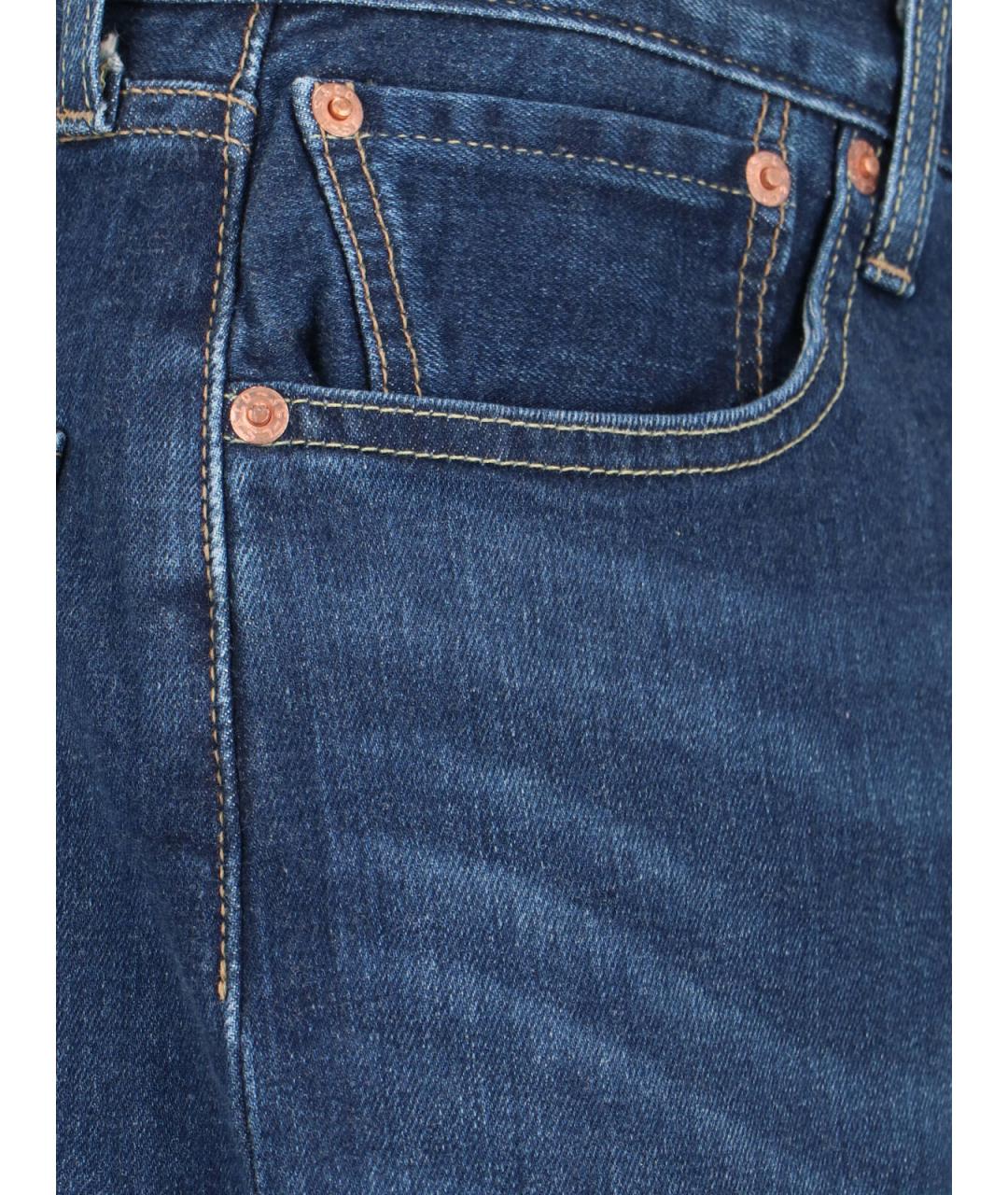 LEVI'S Синие хлопковые прямые джинсы, фото 4