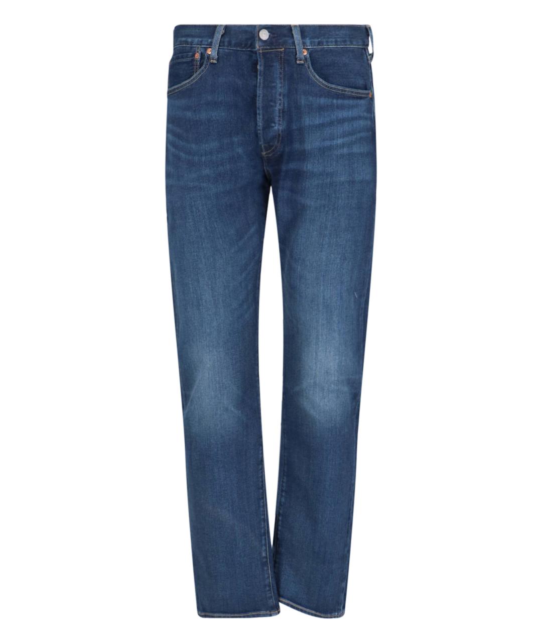 LEVI'S Синие хлопковые прямые джинсы, фото 1