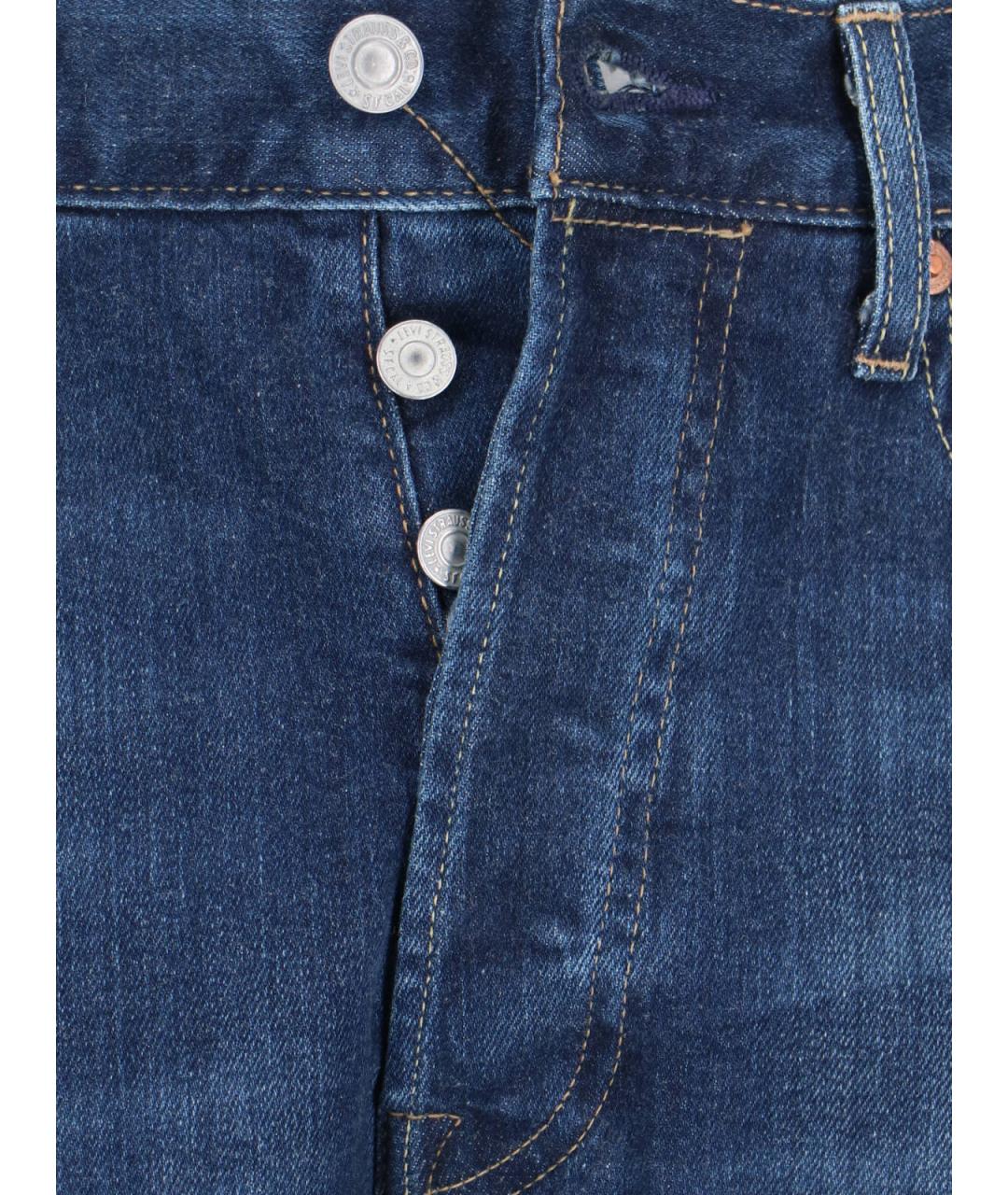 LEVI'S Синие хлопковые прямые джинсы, фото 5