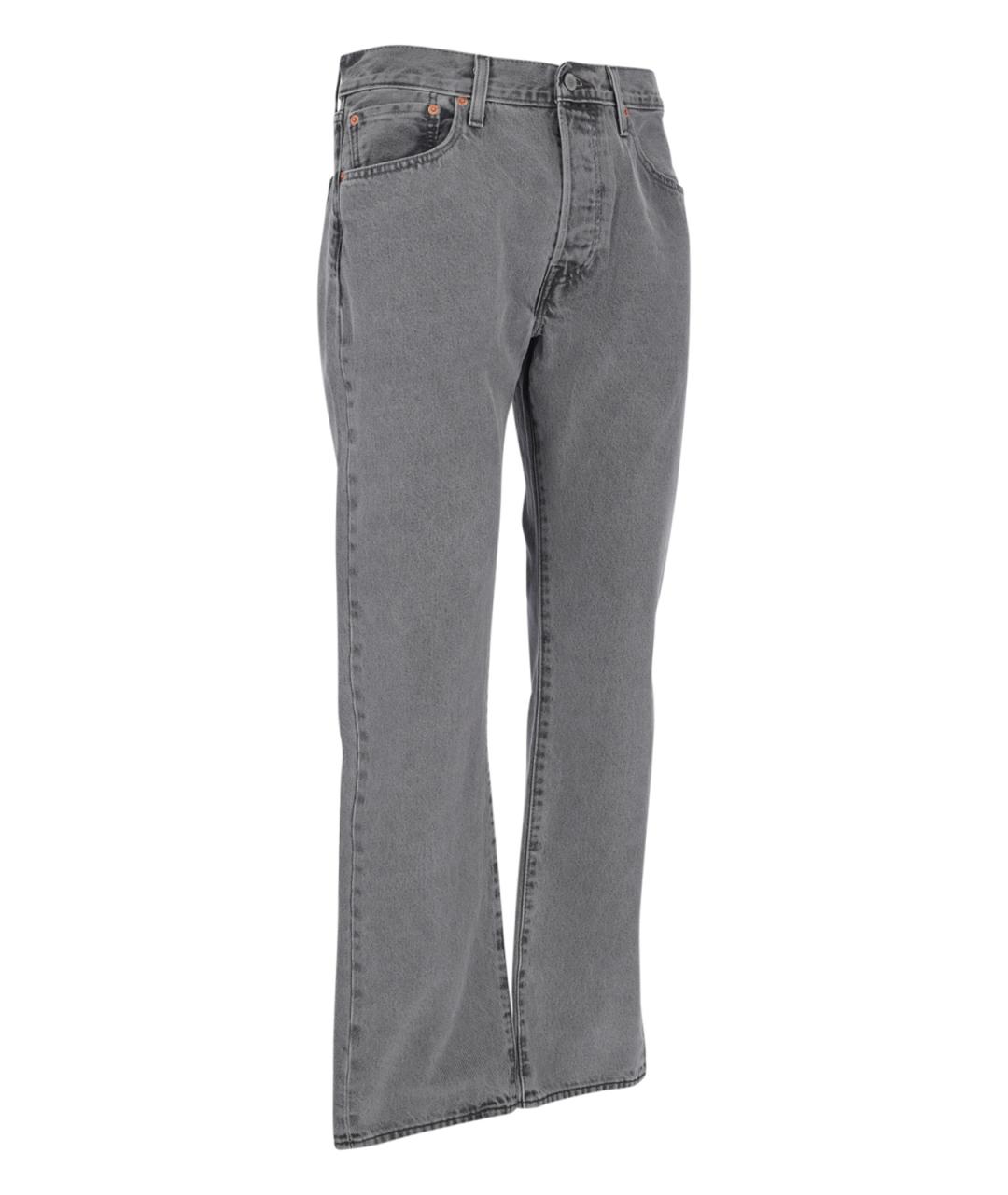 LEVI'S Серые хлопковые прямые джинсы, фото 3