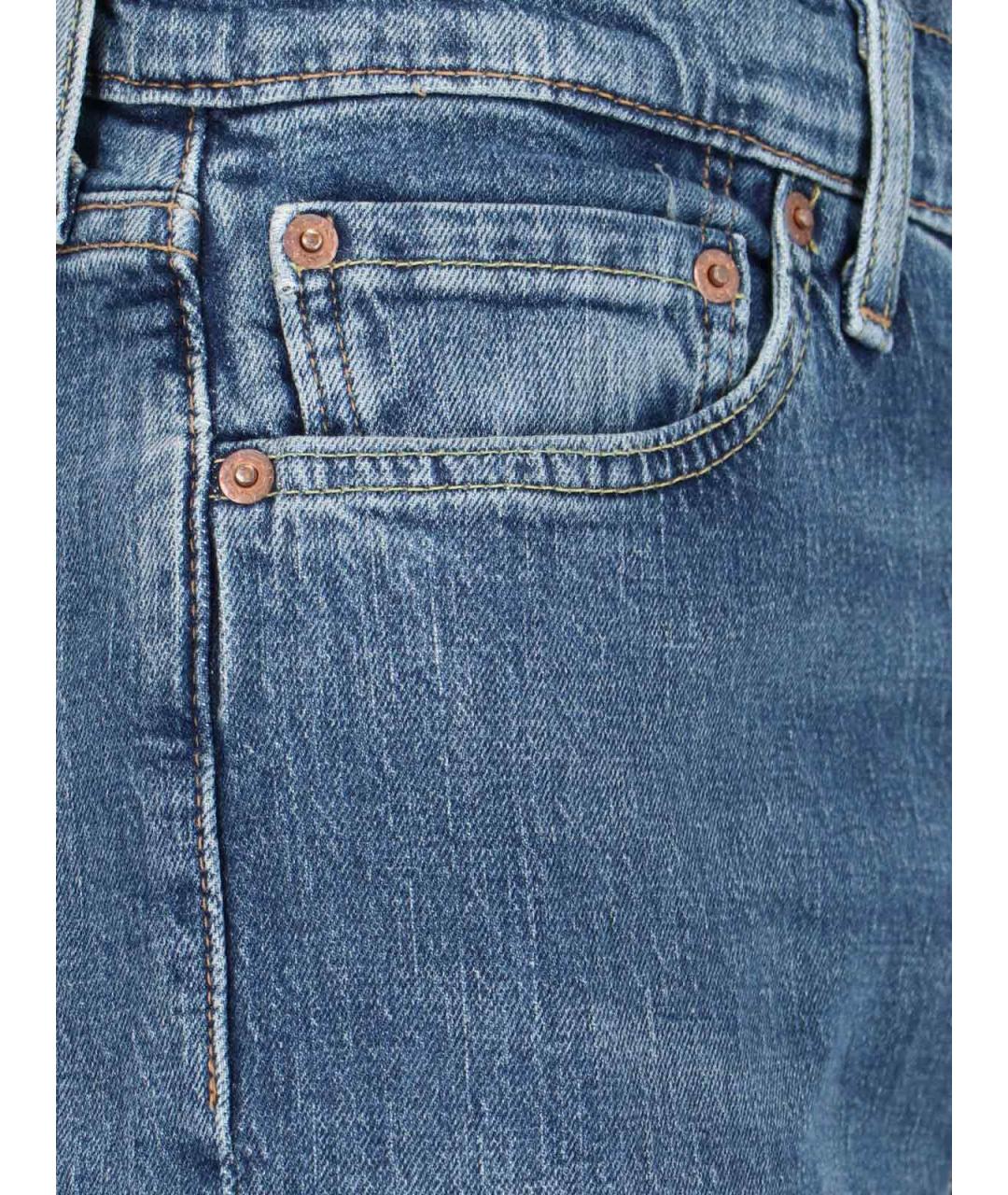 LEVI'S Синие хлопковые прямые джинсы, фото 4