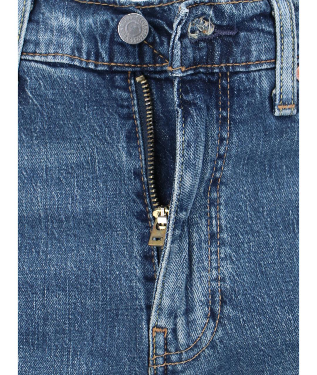 LEVI'S Синие хлопковые прямые джинсы, фото 5