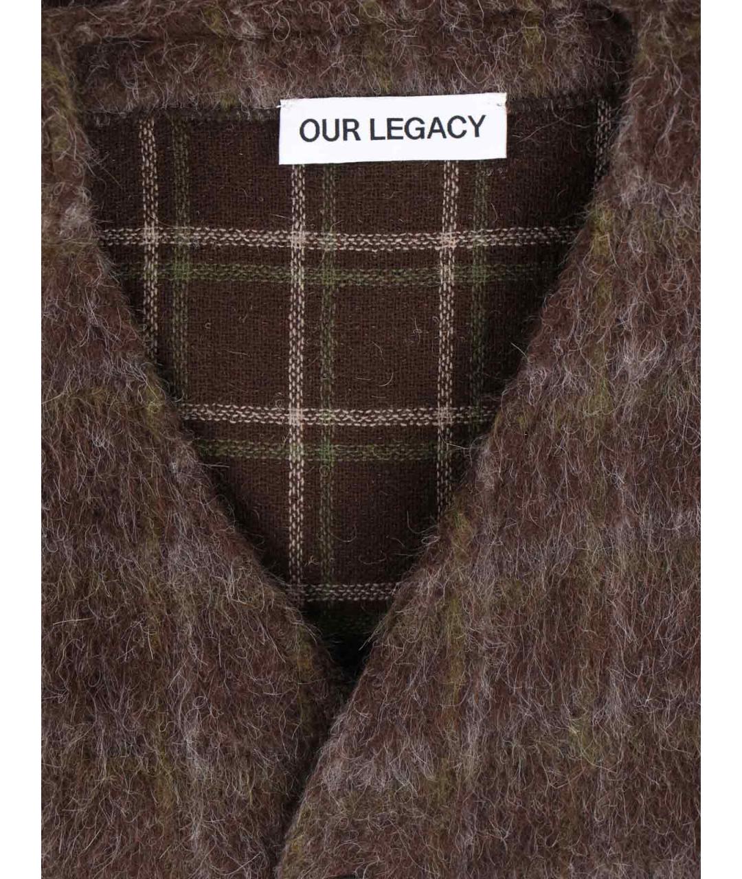 OUR LEGACY Коричневый шерстяной кардиган, фото 3