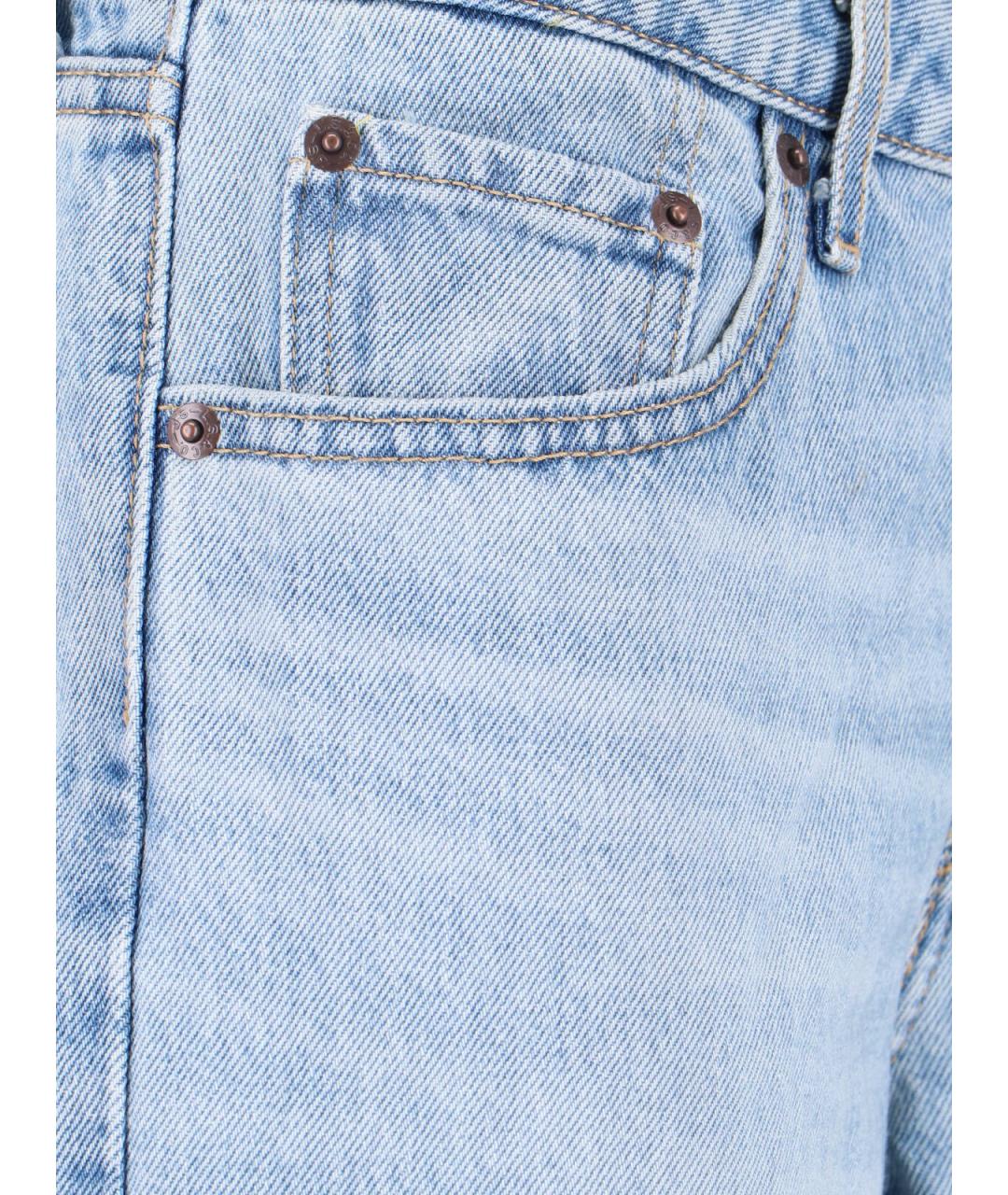 LEVI'S Синие хлопковые прямые джинсы, фото 4