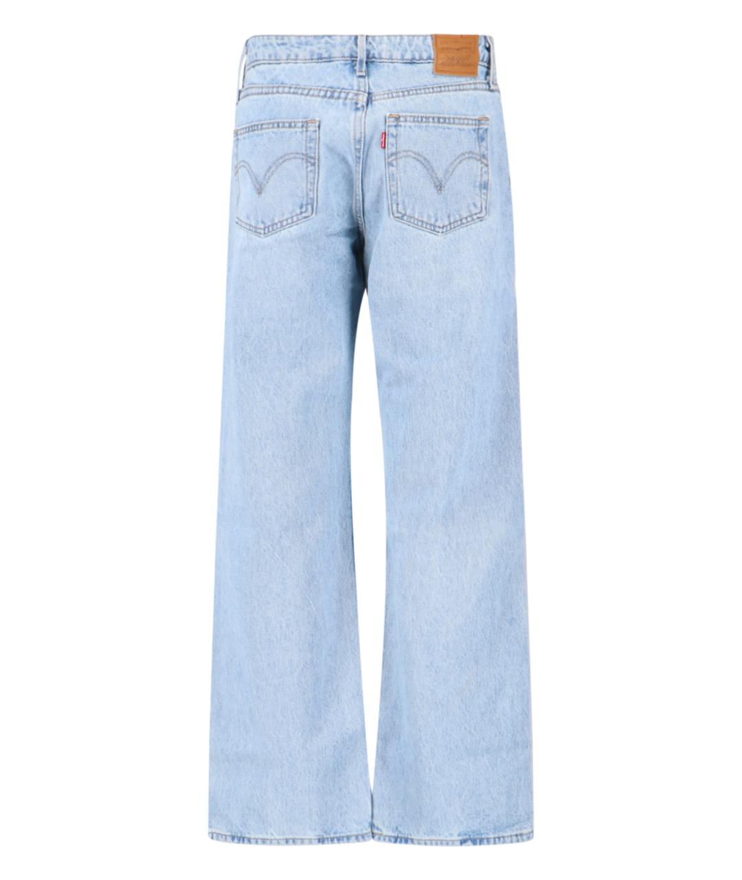 LEVI'S Синие хлопковые прямые джинсы, фото 2