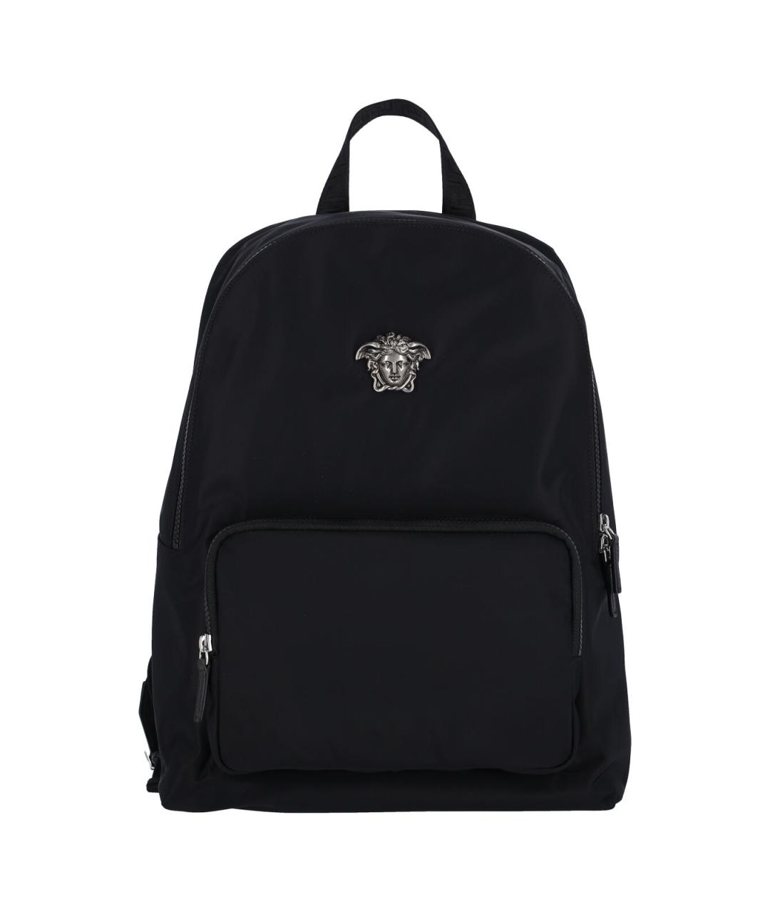 VERSACE Черный синтетический рюкзак, фото 1