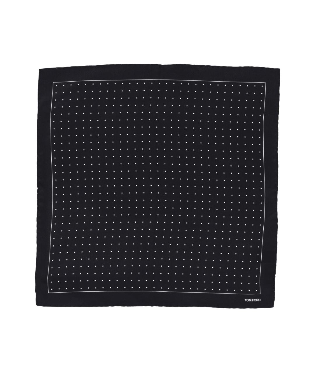TOM FORD Черный шелковый шарф, фото 2